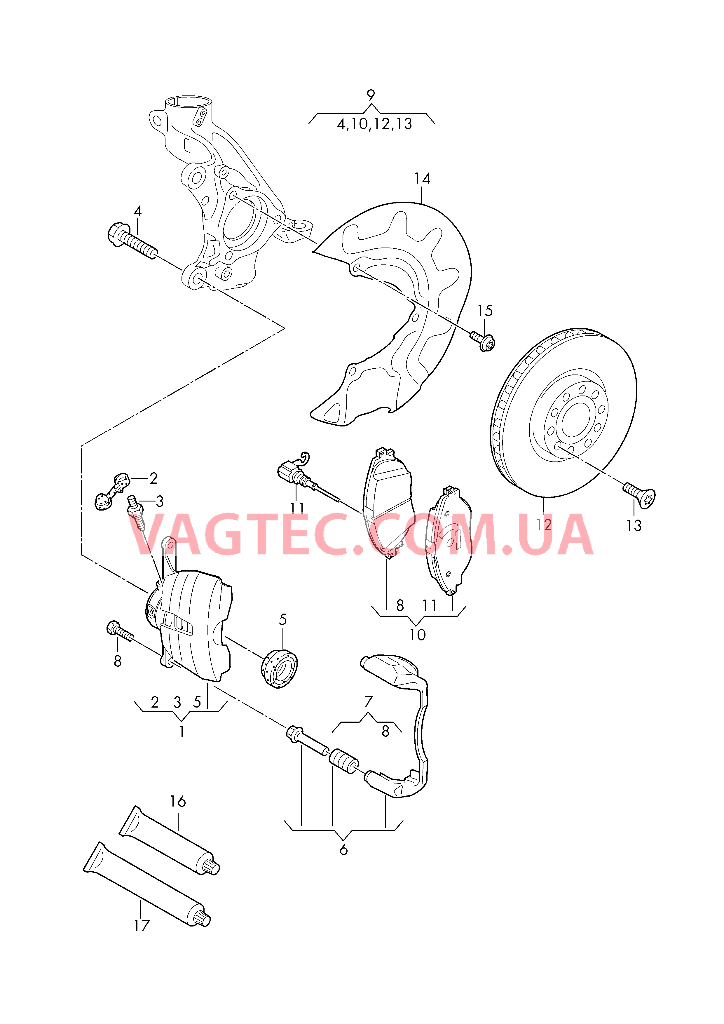 Выпускной коллектор с турбонагнетателем   см. панель иллюстраций:  для AUDI A3 2002
