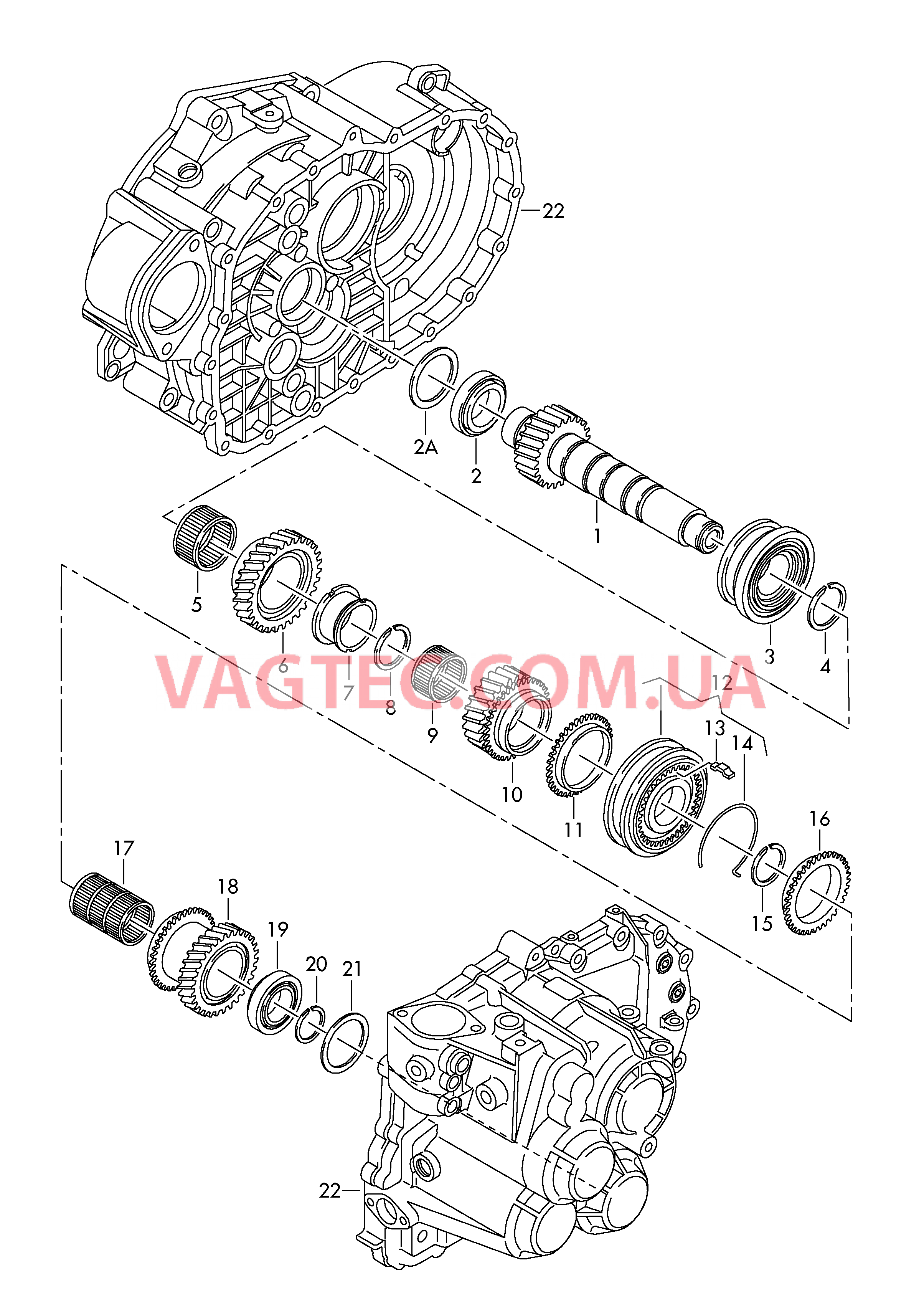 КолEса и валы Ведомый вал 6-ступ. механическая КП для полного привода  для VOLKSWAGEN Beetle 2000