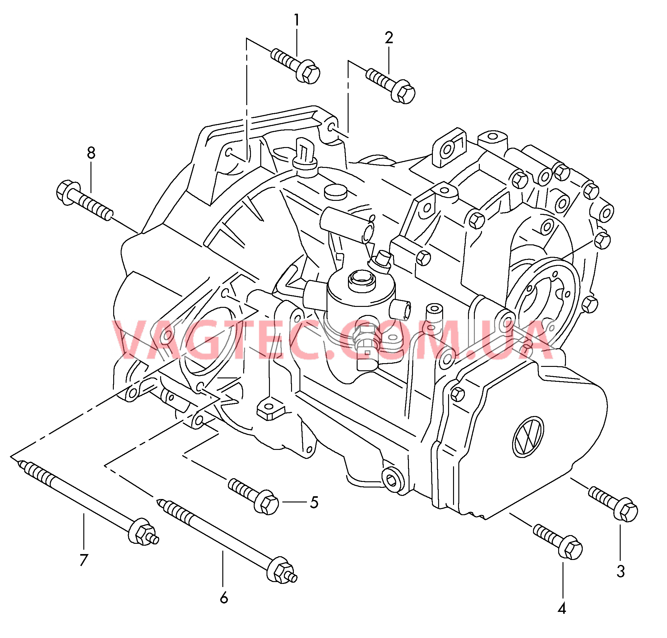 Детали крепления для двигателя и КП  для 6-ступен. механической КП  для AUDI A3 2013-1