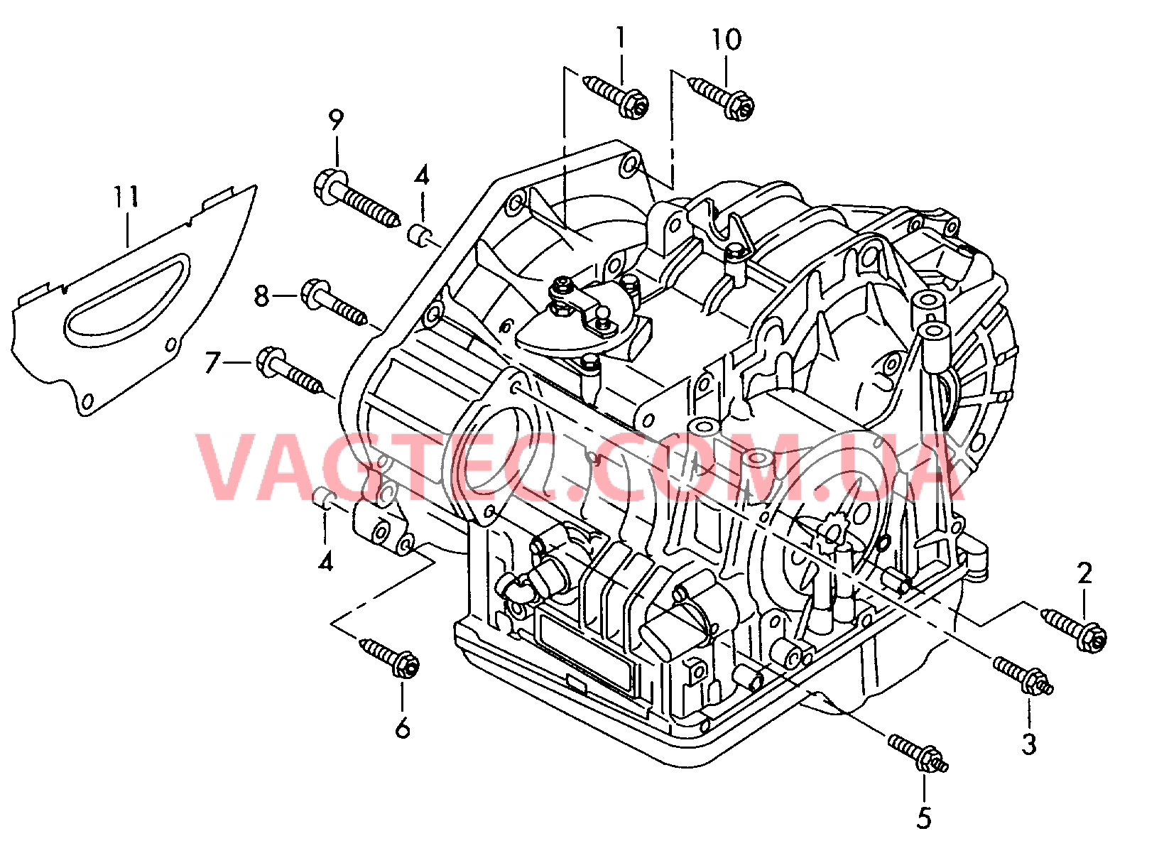 Детали крепления для двигателя и КП  для 6-ступенчатой АКП  для SKODA Roomster 2013