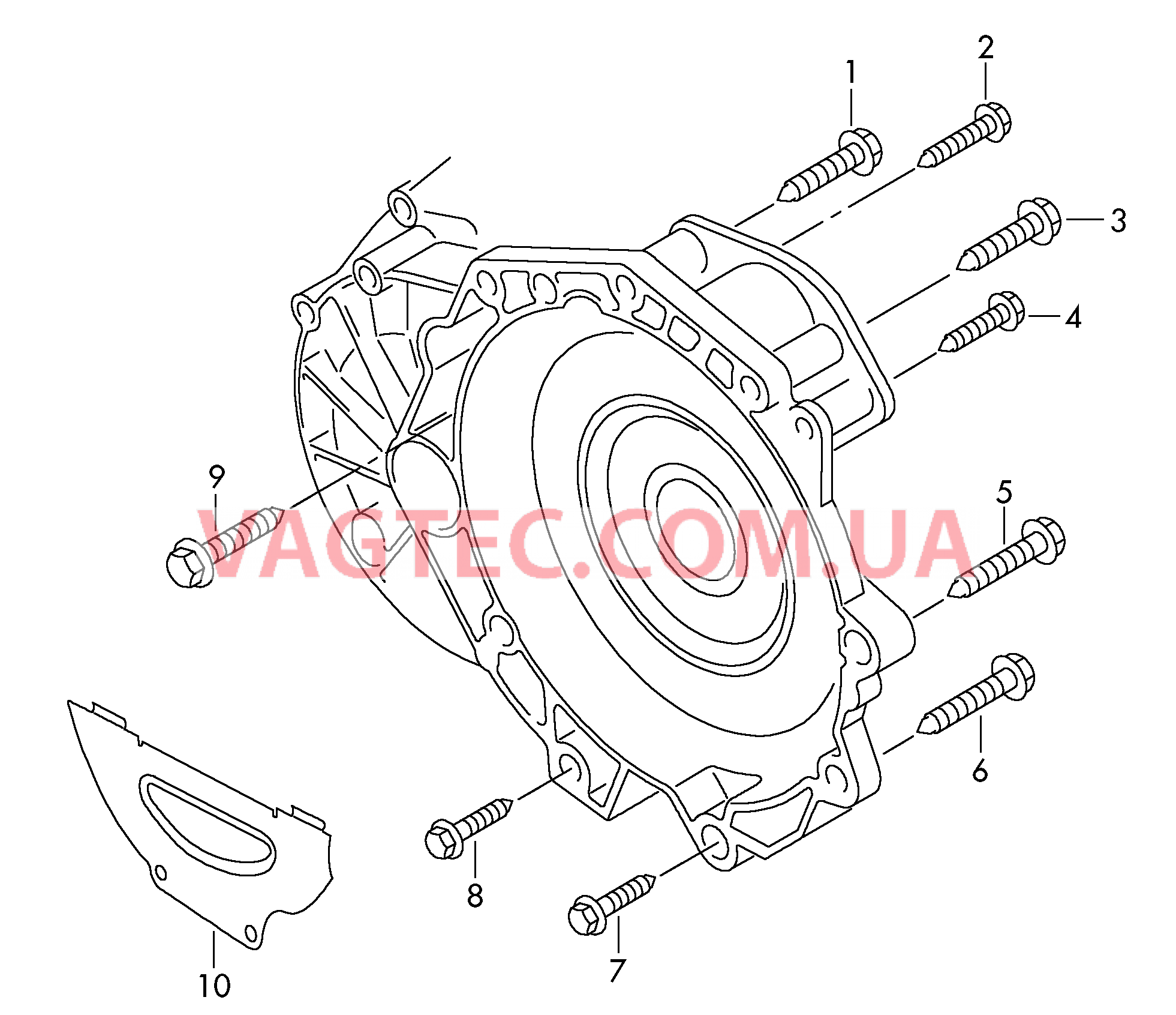 Детали крепления для двигателя и КП  для 7-ступ. КП DSG  для SKODA Roomster 2013
