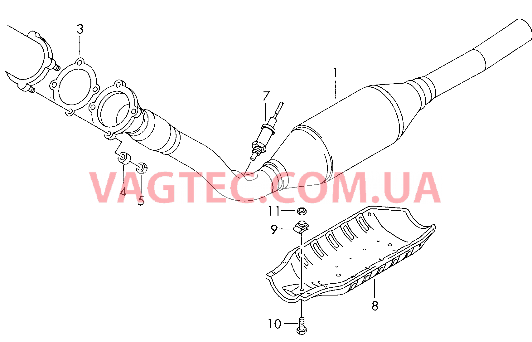 Труба выпуска ОГ с нейтрализат  для VOLKSWAGEN Beetle 2000