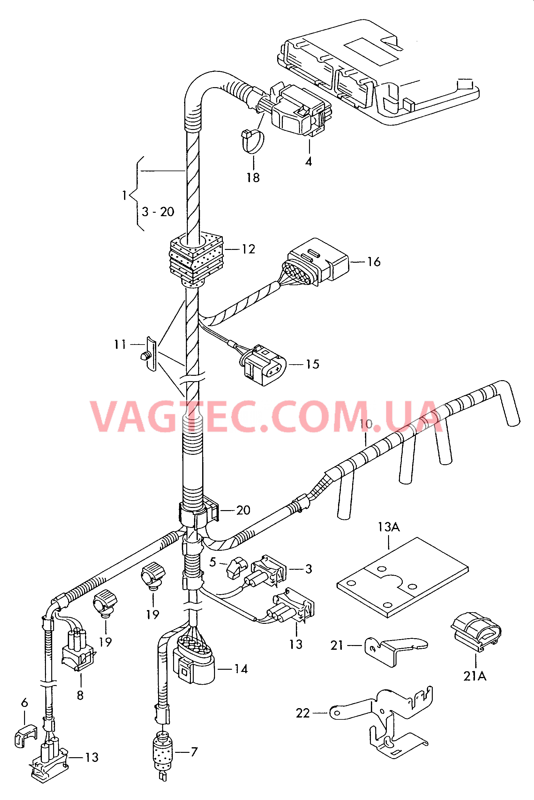Жгут проводов для двигателя  для VOLKSWAGEN Beetle 2000