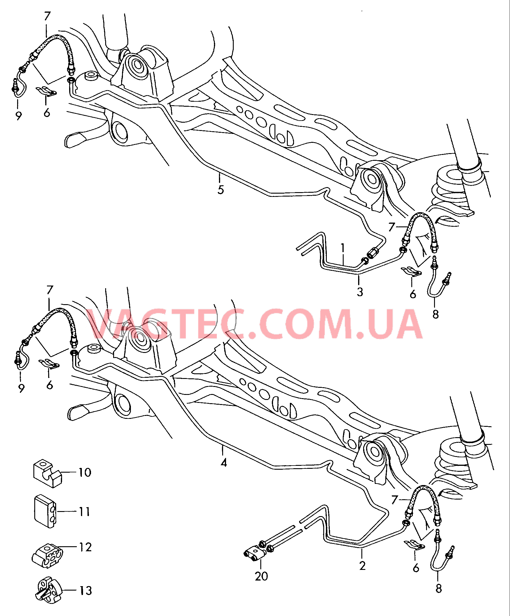 Тормозная трубка Тормозной шланг  для AUDI A3 2012