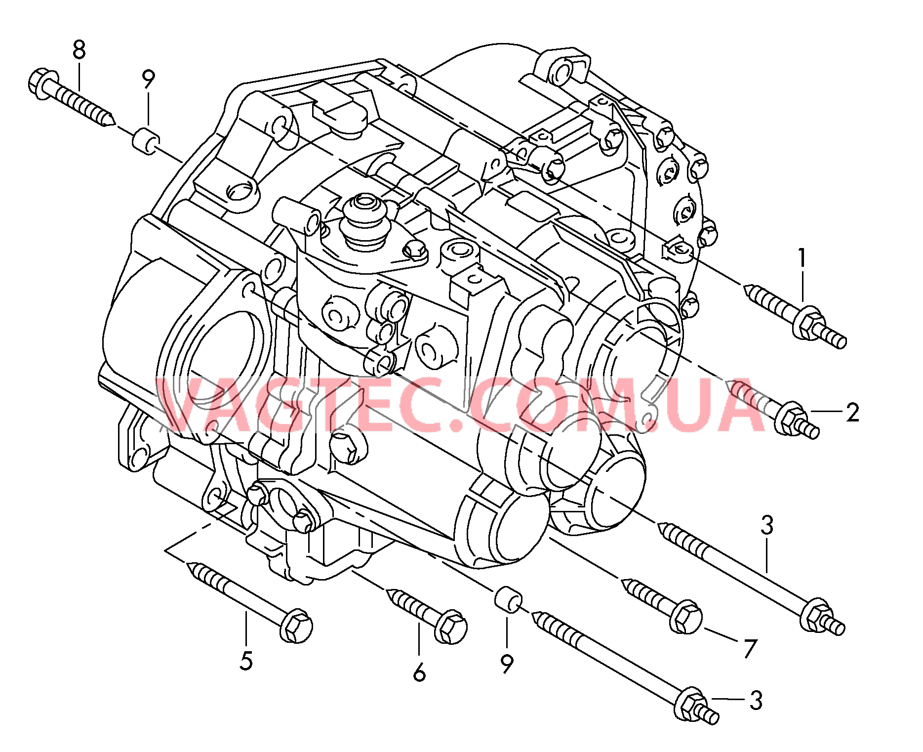 Детали крепления для двигателя и КП  для 6-ступен. механической КП  для VOLKSWAGEN EOS 2009