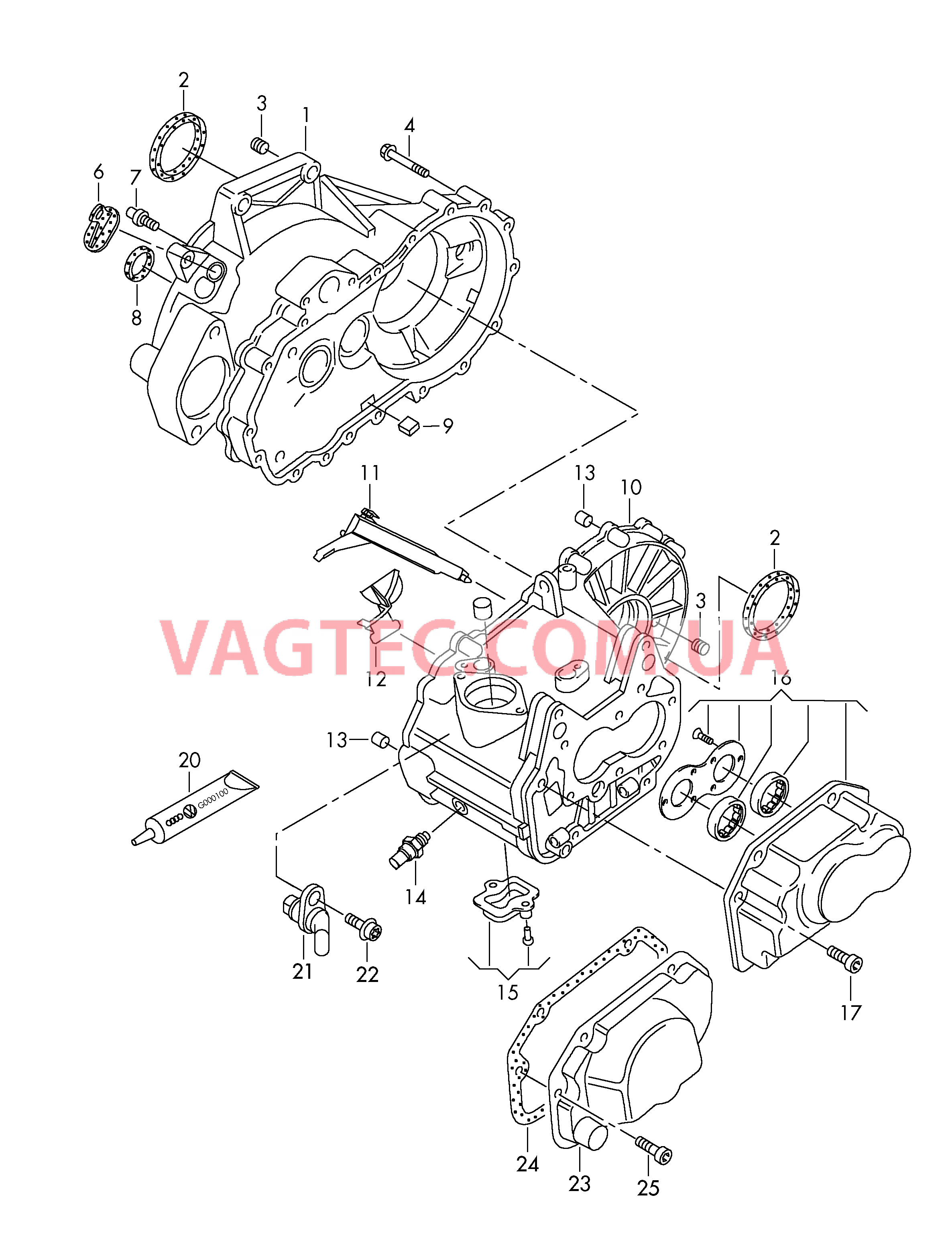Картер коробки передач для 6-ступен. механической КП  для VOLKSWAGEN Beetle 2019