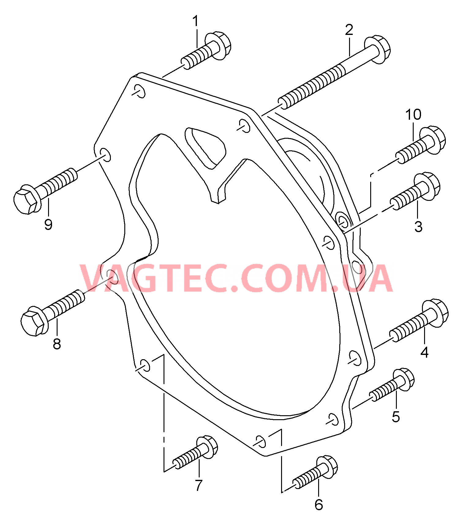Детали крепления для двигателя и КП  для 7-ступ. КП DSG  для AUDI A3 2013-1