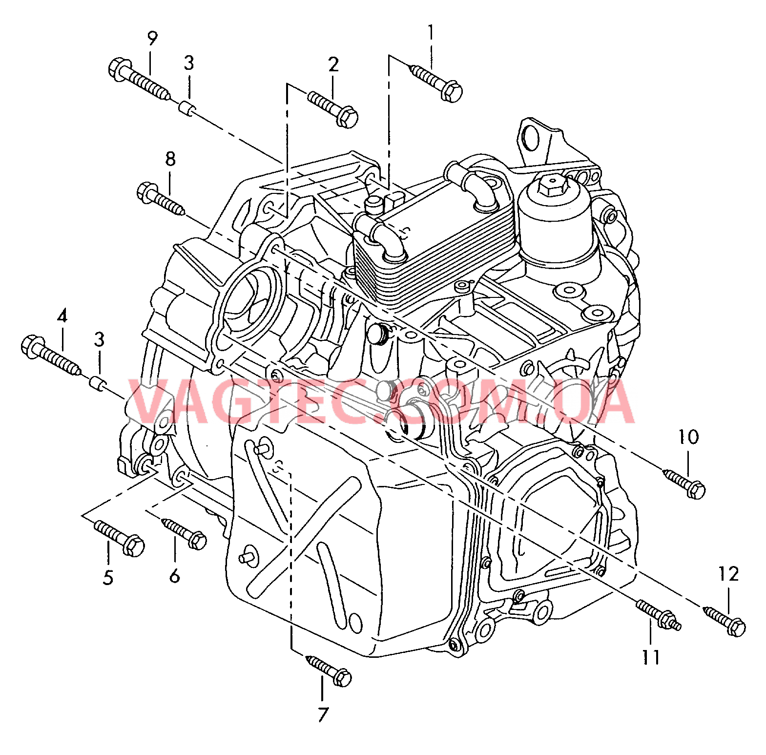 Детали крепления для двигателя и КП  6-ступенчатая КП DSG для а/м с TIРTRONIC  для VOLKSWAGEN Beetle 2004