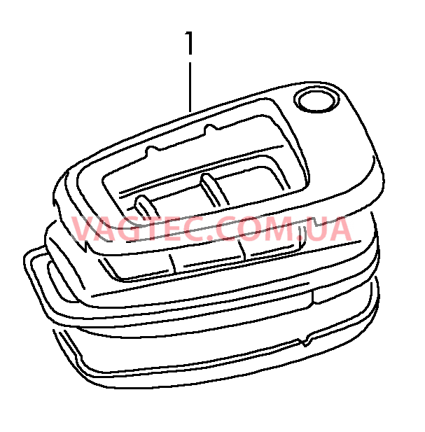 Оригинальные аксессуары Кожаная накладка для ключа зажигания  Накладка Ключ   для AUDI A3 2018