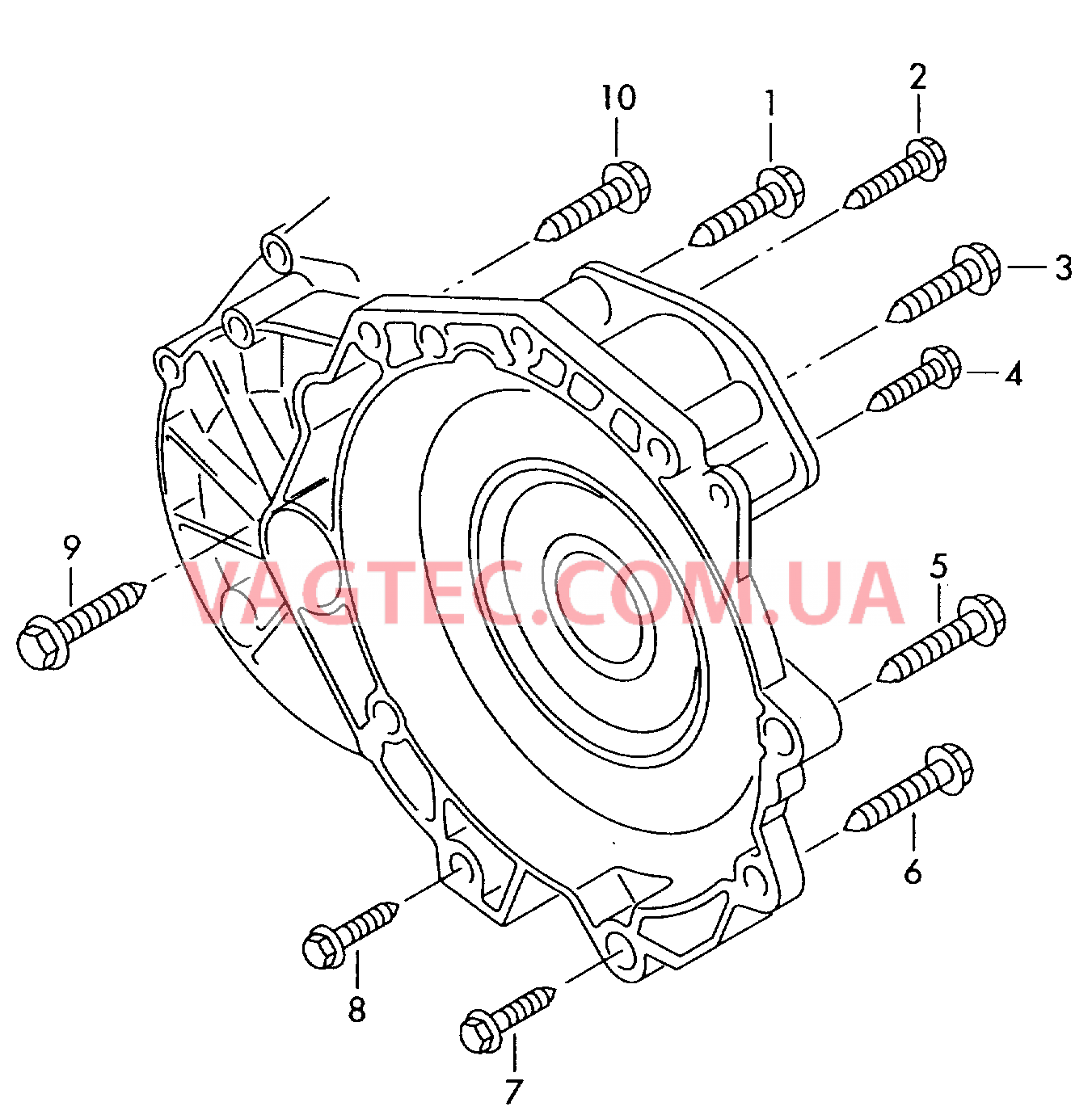 Детали крепления для двигателя и КП  для 7-ступ. КП DSG  для AUDI A3 2010