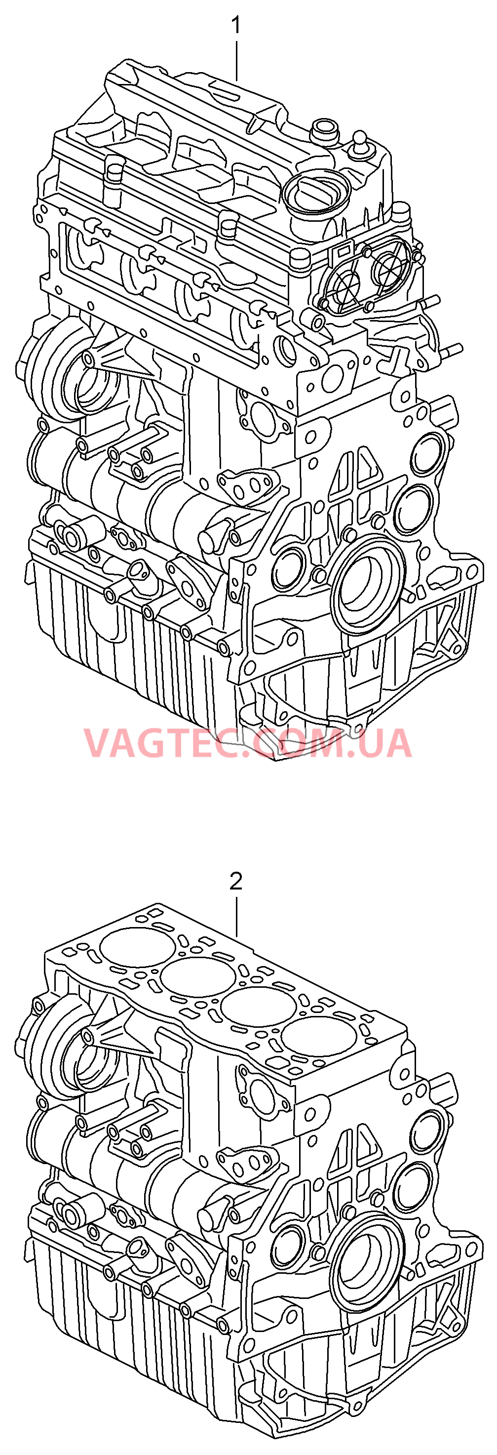 Двигатель с ГБЦ  для AUDI A3 2013-1