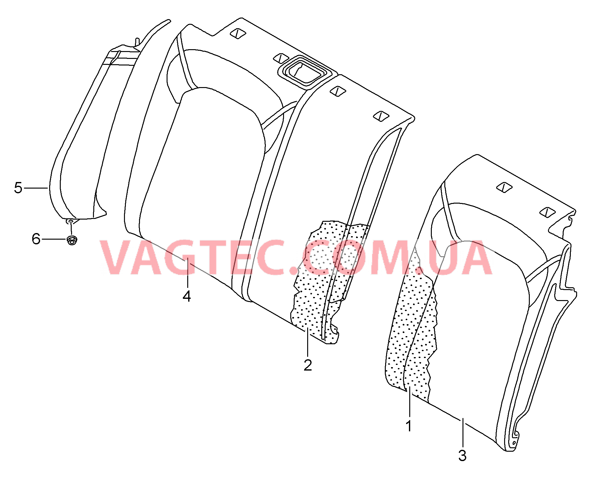 чехлы спинок сидений Набивка спинки Боковая подушка  для AUDI A3 2015
