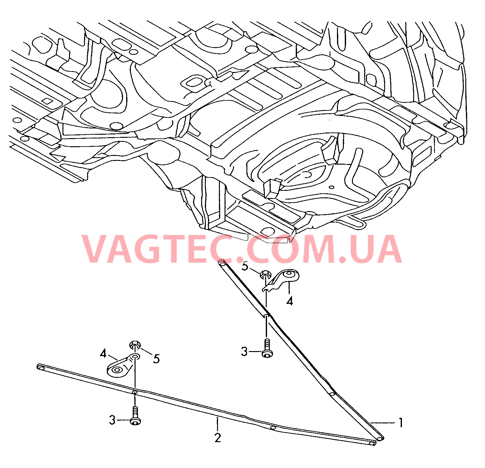 Задняя ось Диагональная распорка  для AUDI RS7 2015
