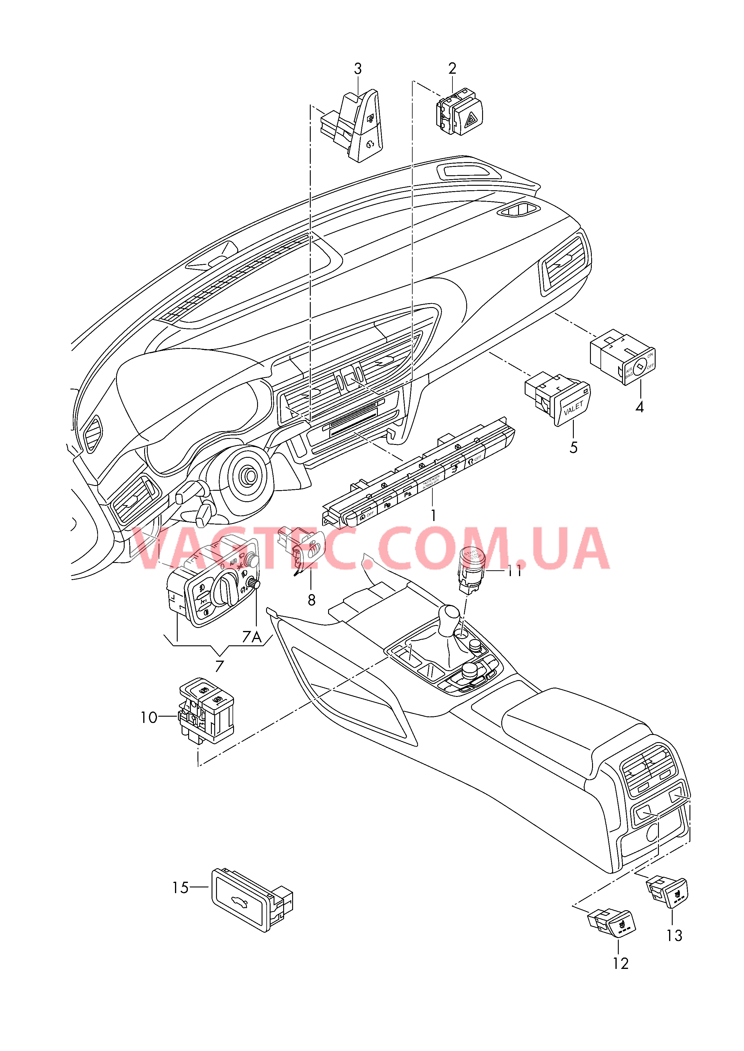 Выключатель  для AUDI RS7 2015