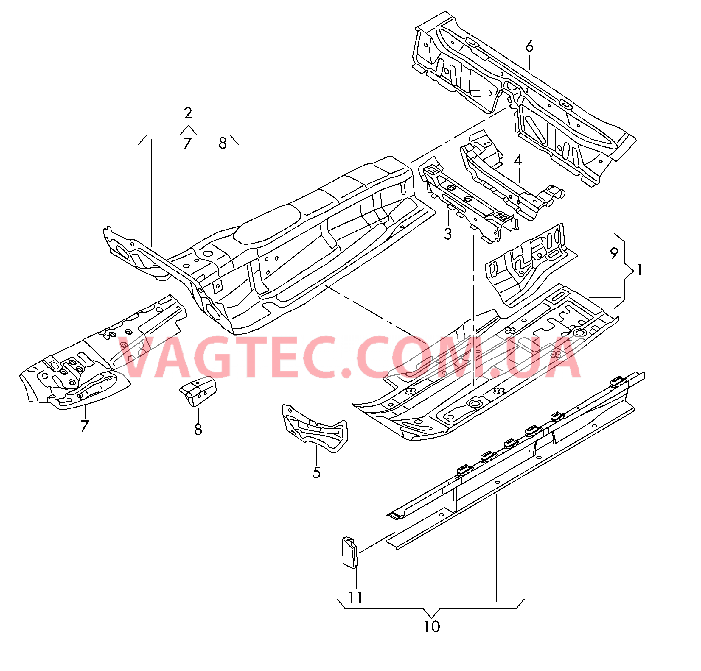 Детали нижней части кузова  для AUDI RS7 2015