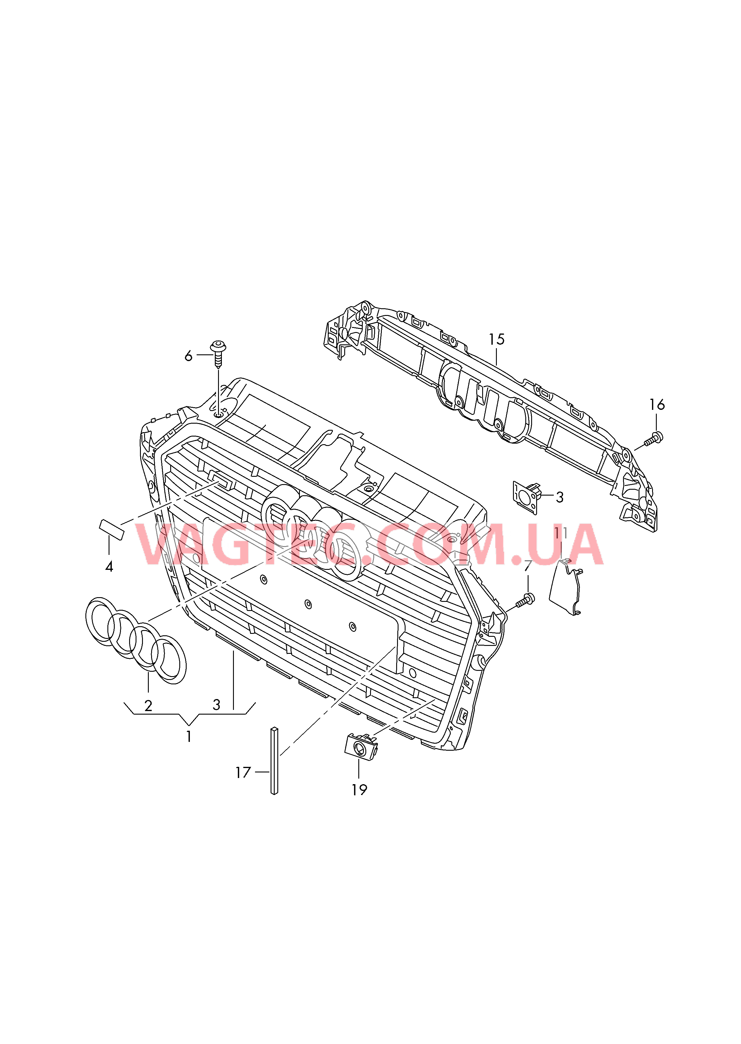 Решётка радиатора  для AUDI A3 2018