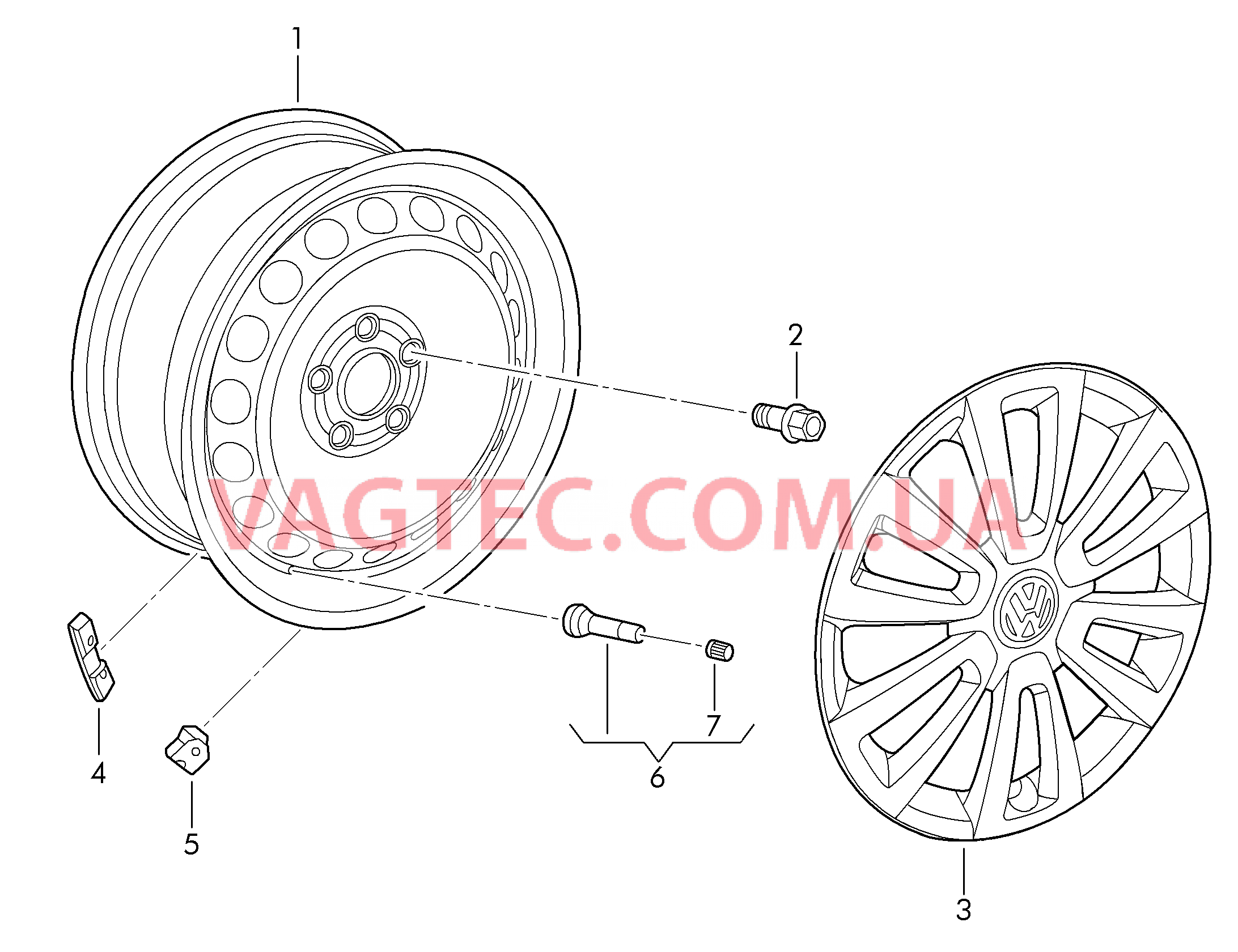 Стальной диск Колпак колеса Балансировочный груз Стальной диск для компактного докатного колеса  для VOLKSWAGEN Beetle 2019