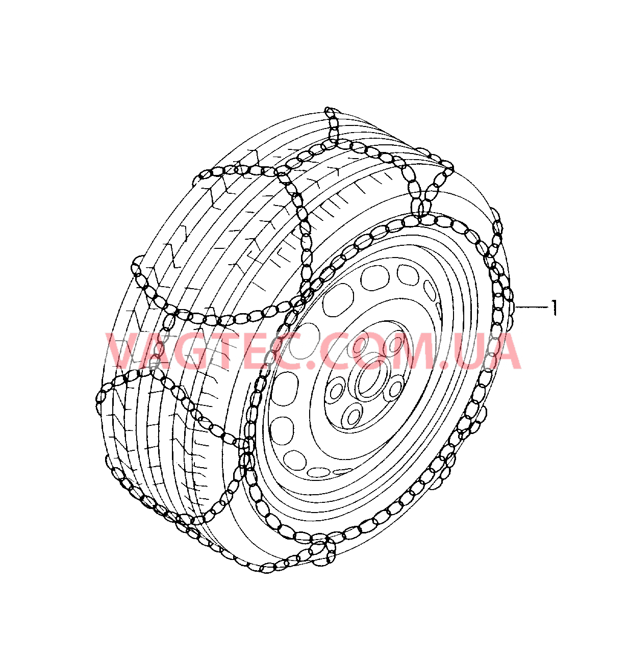 Оригинальные аксессуары 1 к-т цепей противоскольжения  для SKODA Citigo 2019