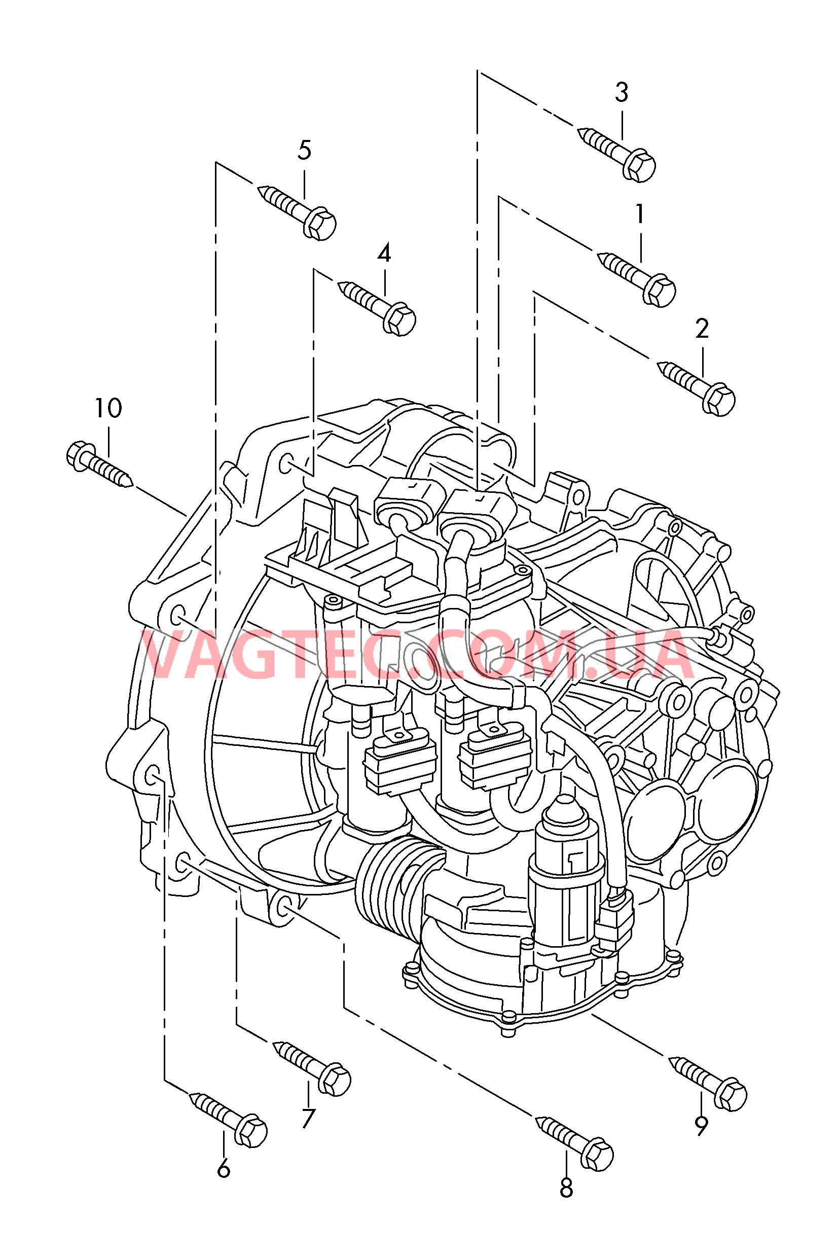 Детали крепления для двигателя и КП  для 5-ступенчатой МКП, роботизированной  для SEAT MI 2014