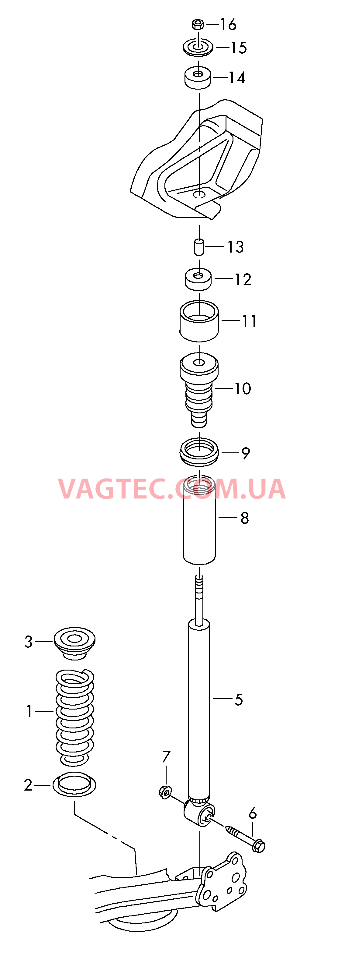 Подвеска Амортизатор  для VOLKSWAGEN UP 2016