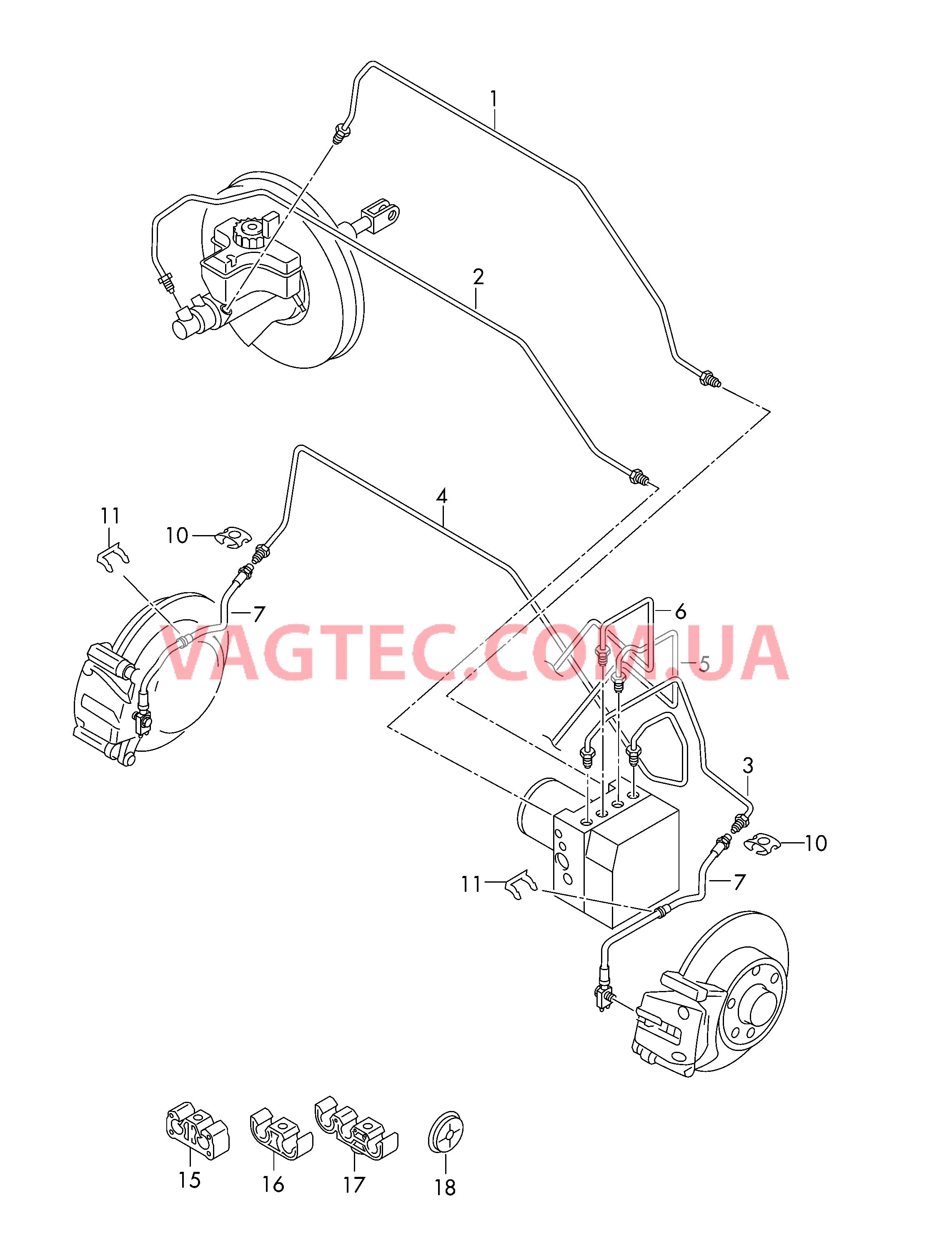 Тормозная трубка Тормозной шланг  для SEAT MI 2016