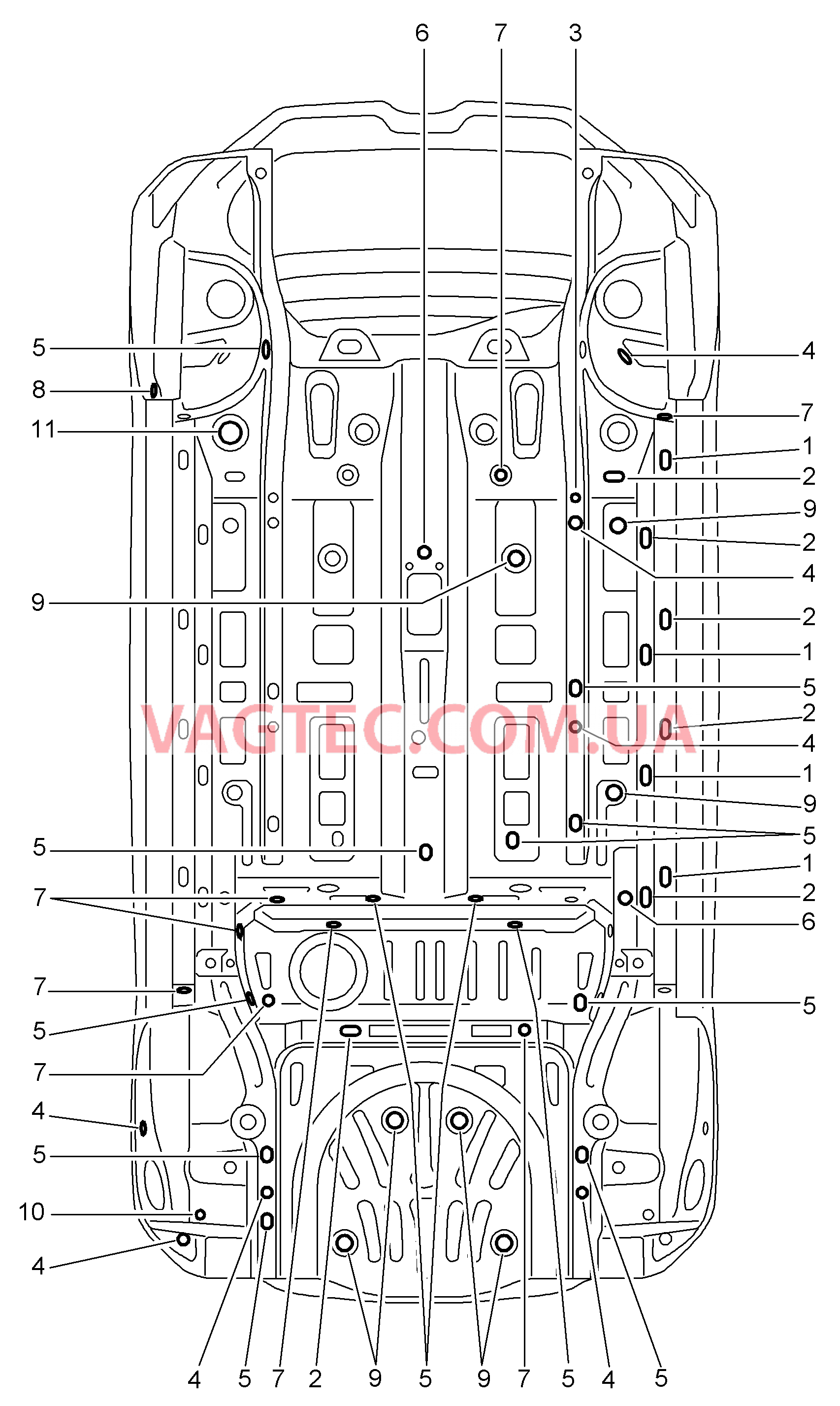 Заглушки для пола  для SEAT MI 2014