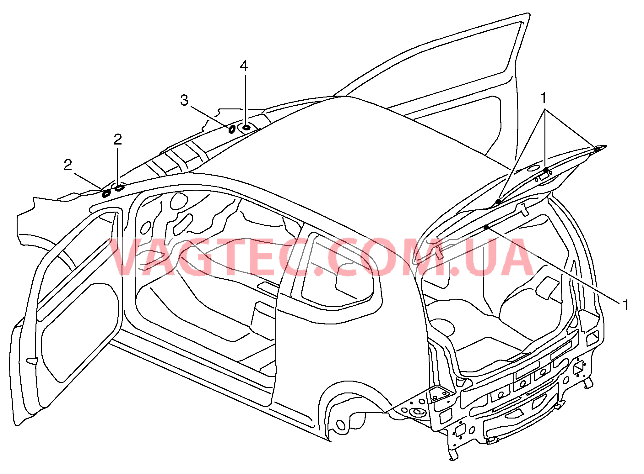 Заглушка Кузов  для SEAT MI 2012