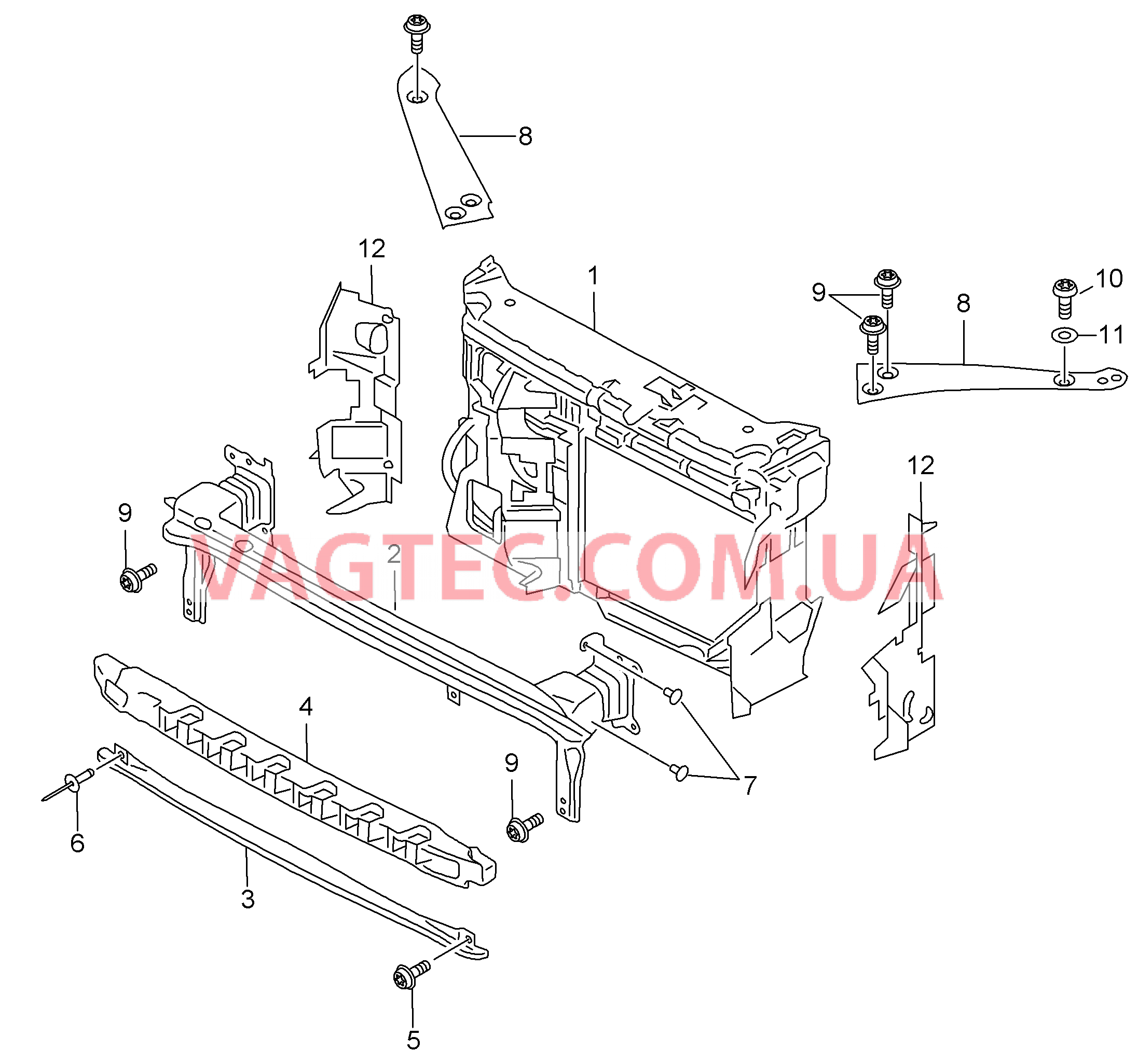 Передняя часть кузова  для SEAT MI 2012