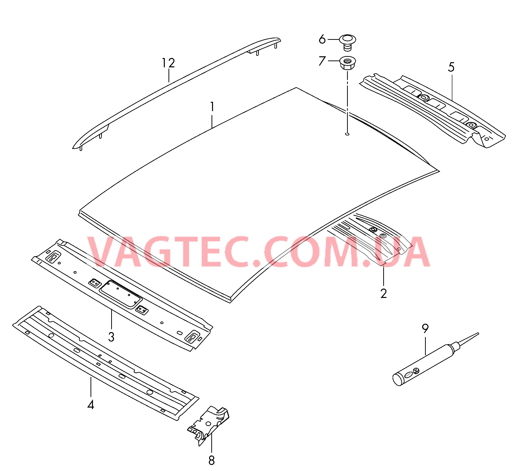 Крыша  для VOLKSWAGEN UP 2015-1