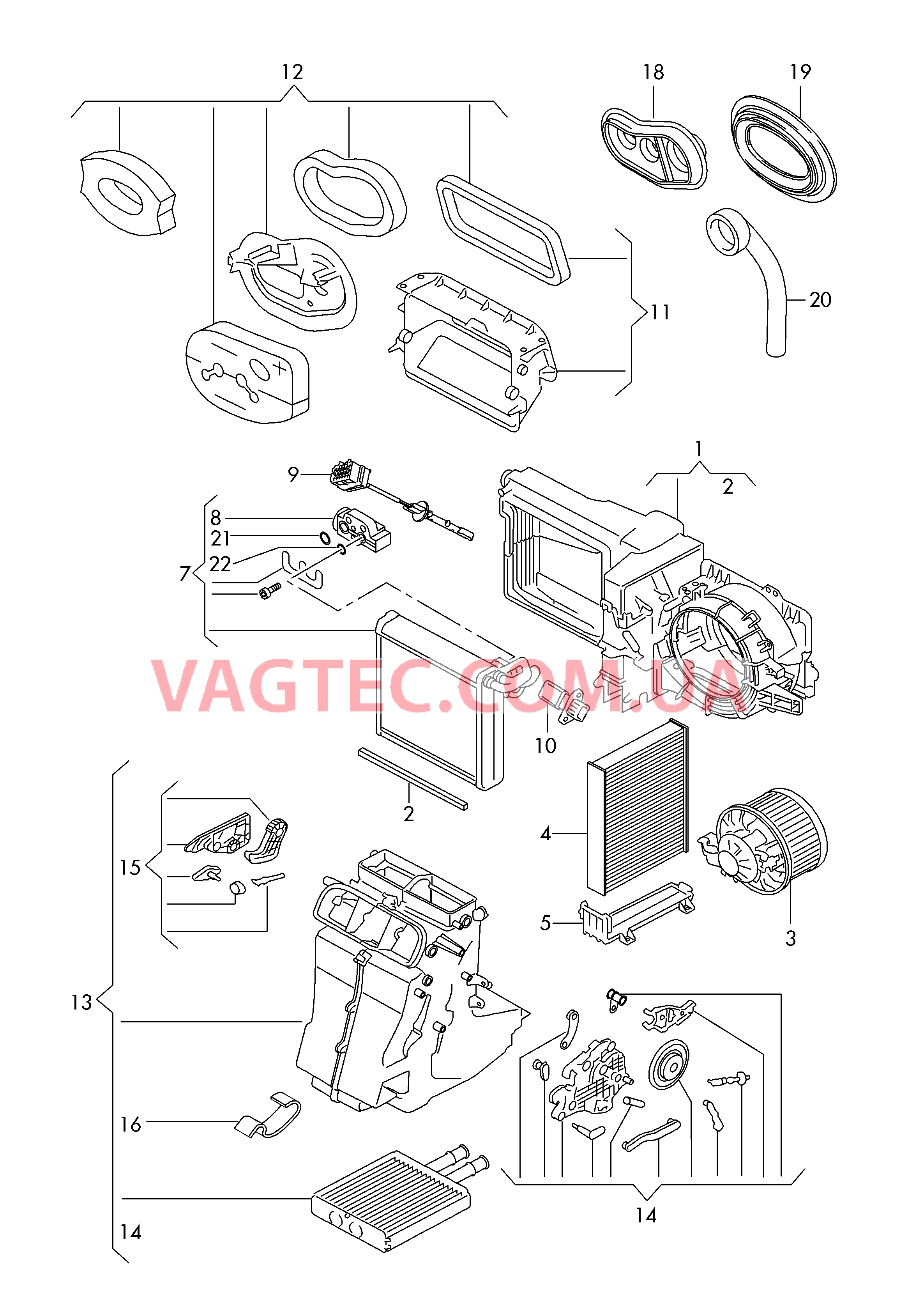 Кондиционер Детали не в сборе  для SEAT MI 2019