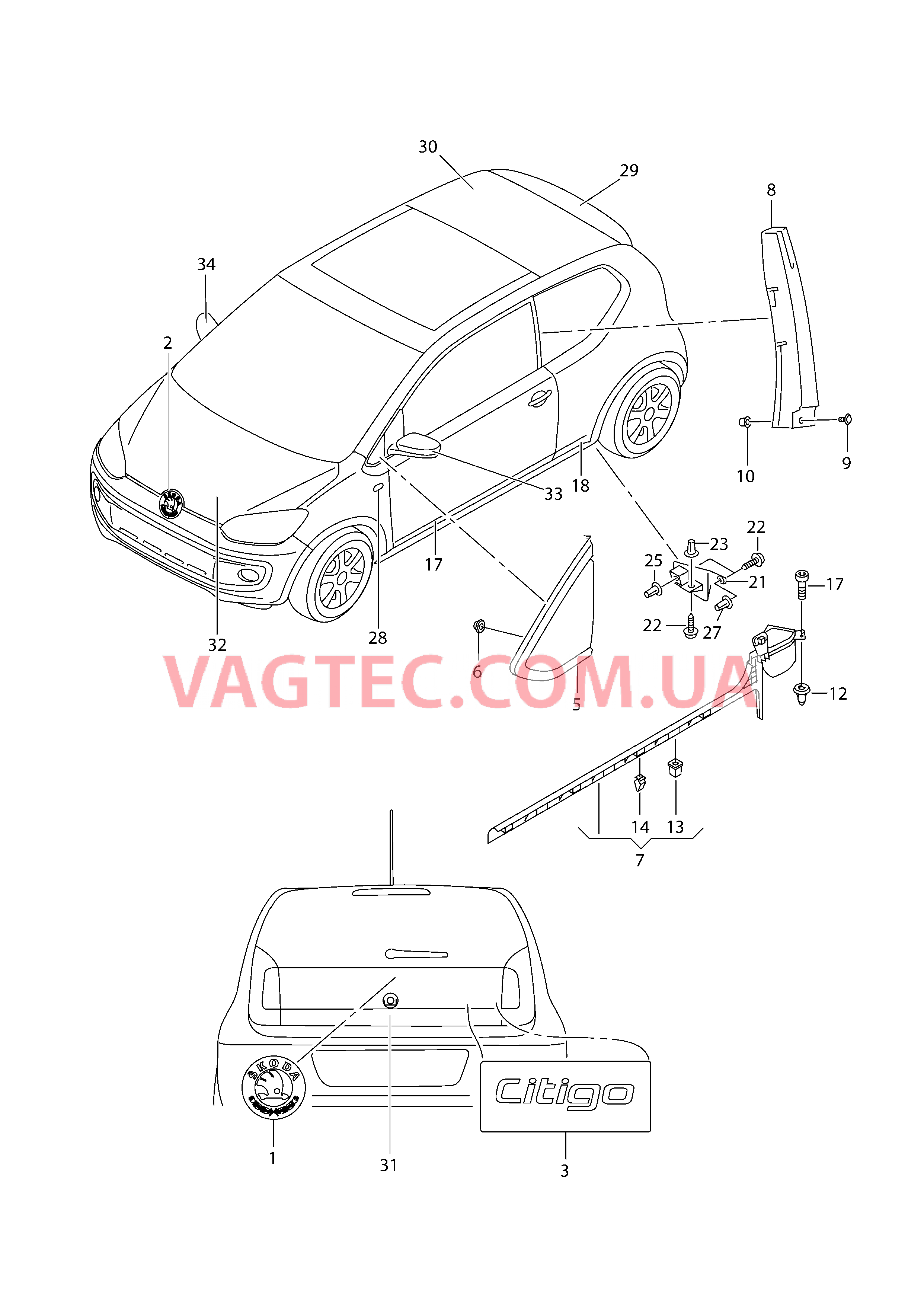 Надписи  D - 29.05.2017>> для SKODA Citigo 2019