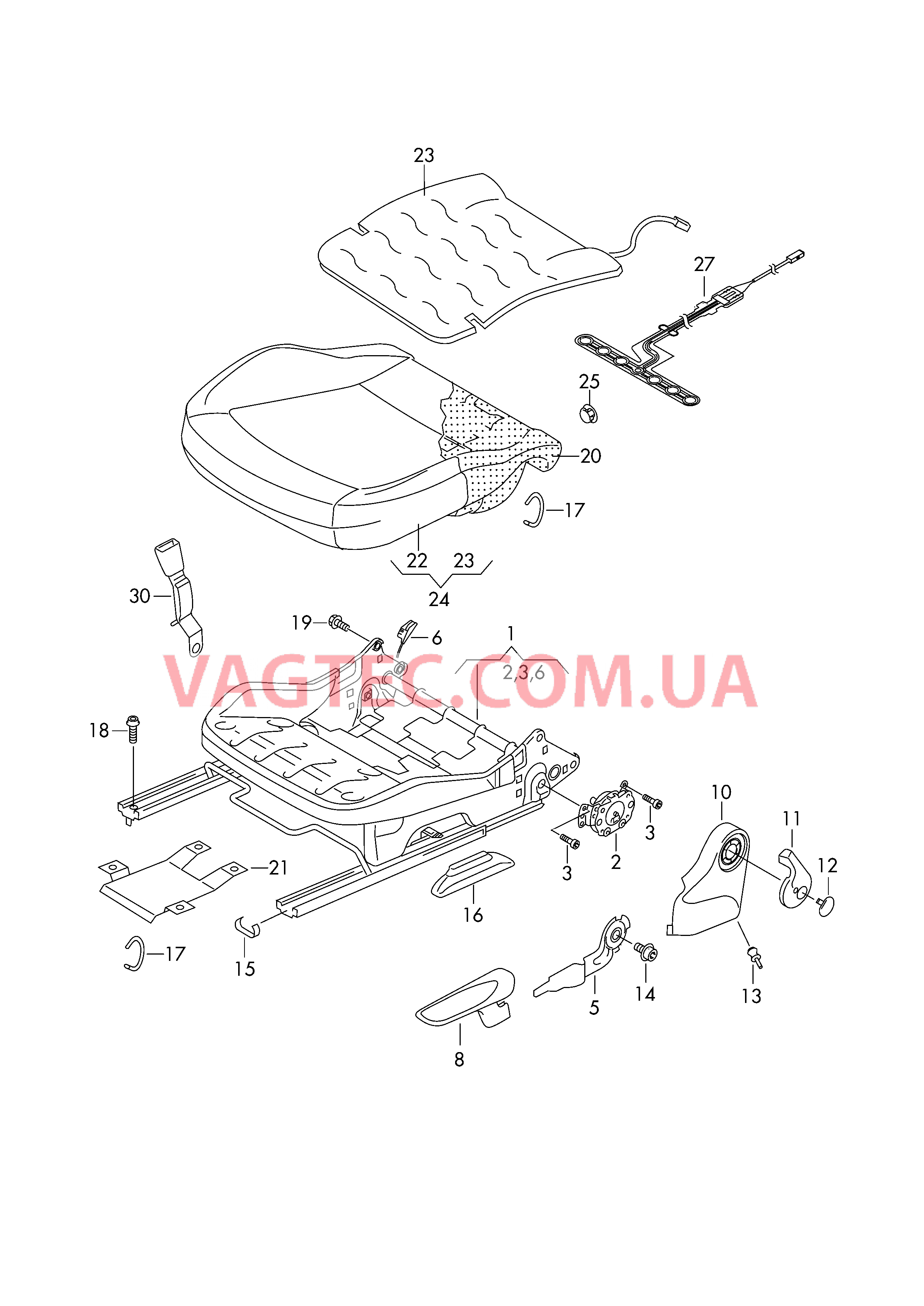 Сиденье  ------------------------------ для SKODA Citigo 2013