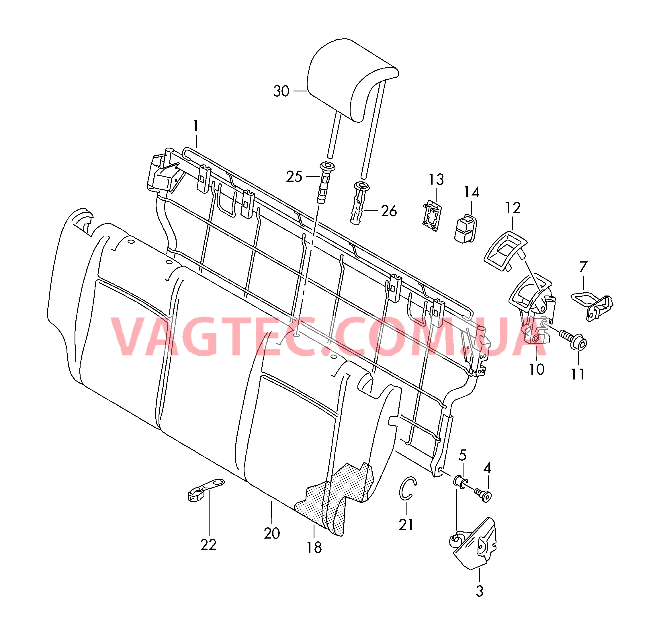 Cпинка Подголовники  для VOLKSWAGEN UP 2017-1