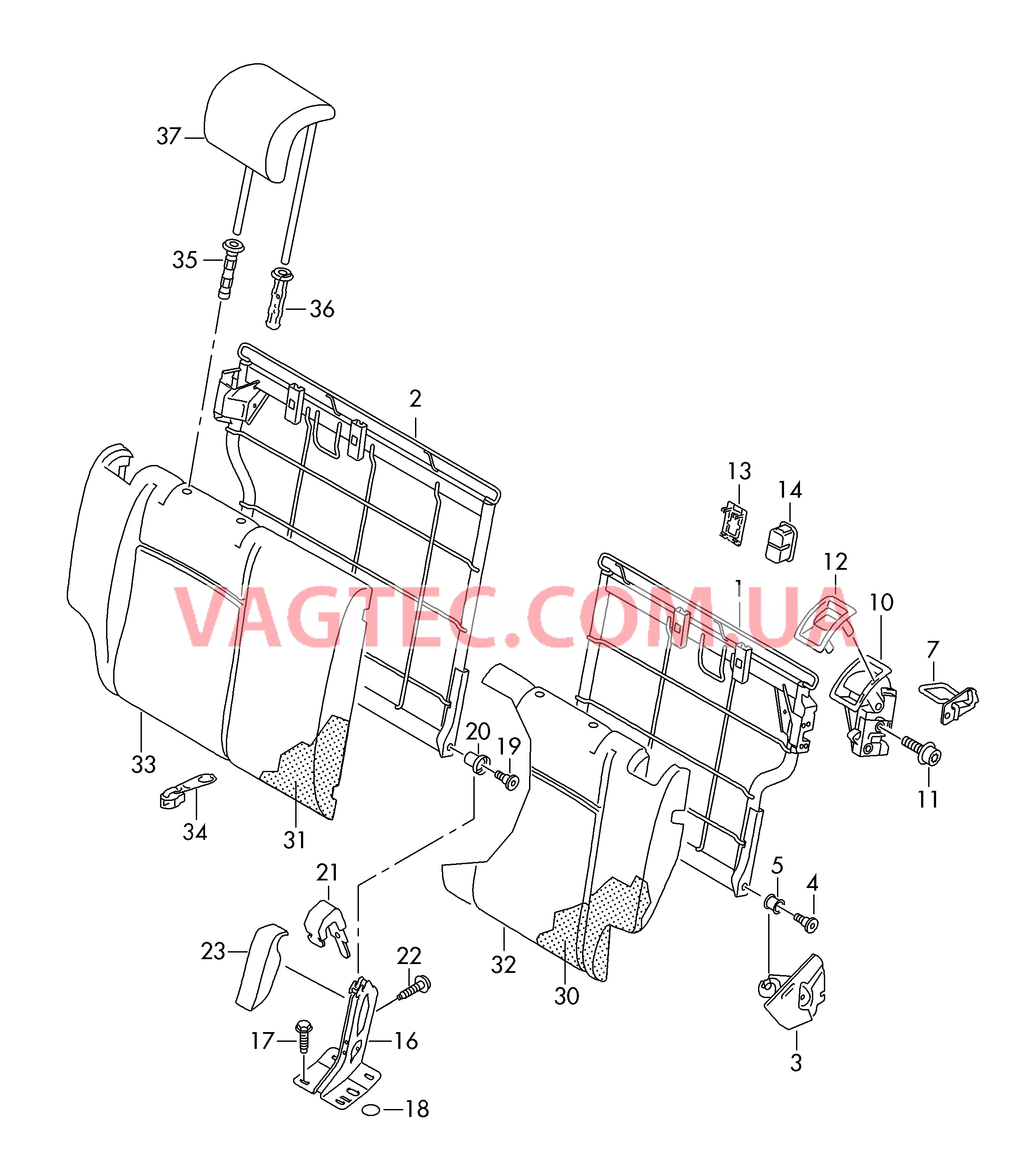 Cпинка Подголовники   D             >> - 29.05.2017 для SKODA Citigo 2018