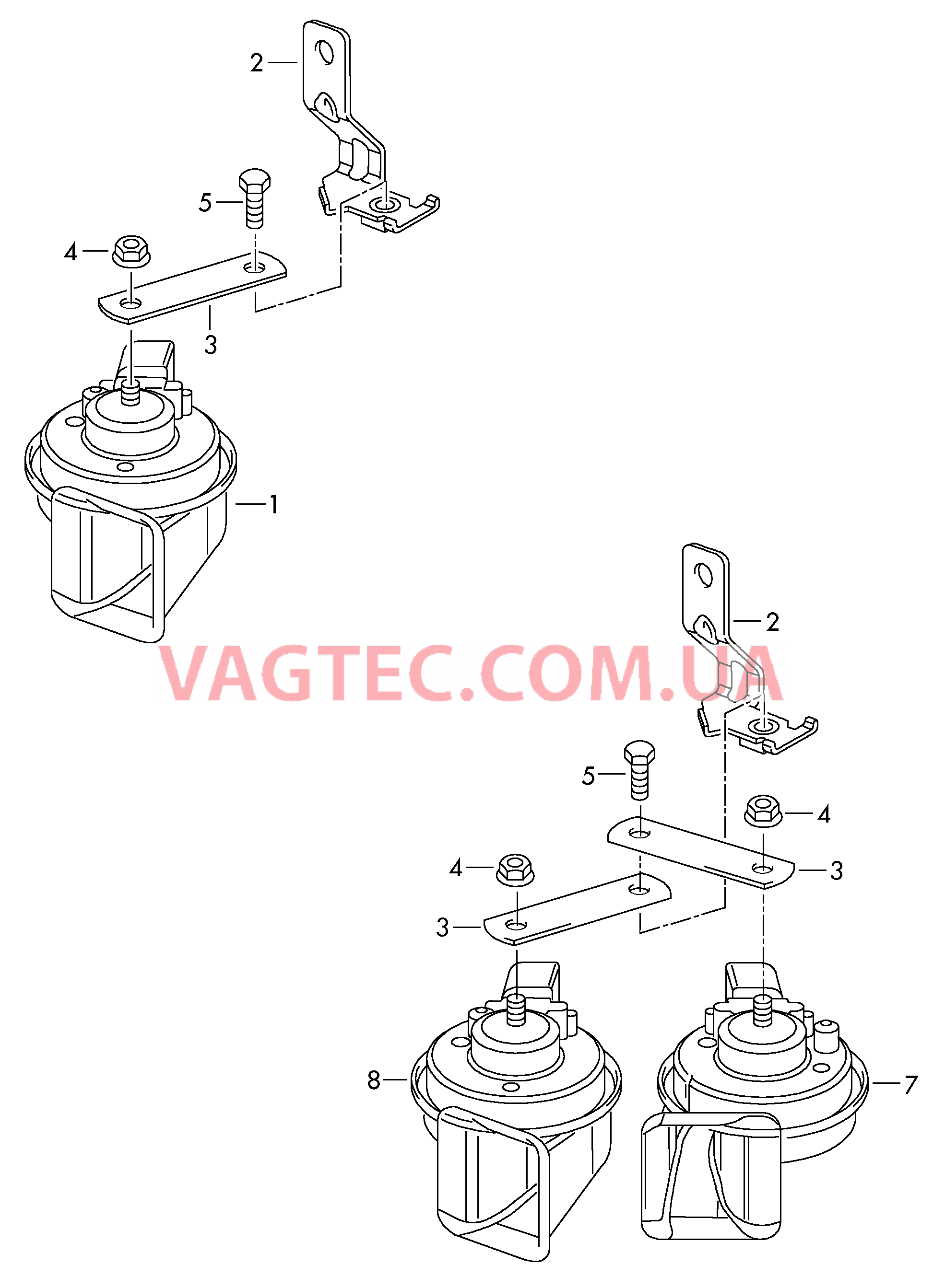 Звуковой сигнал, двойной  для VOLKSWAGEN UP 2014-1