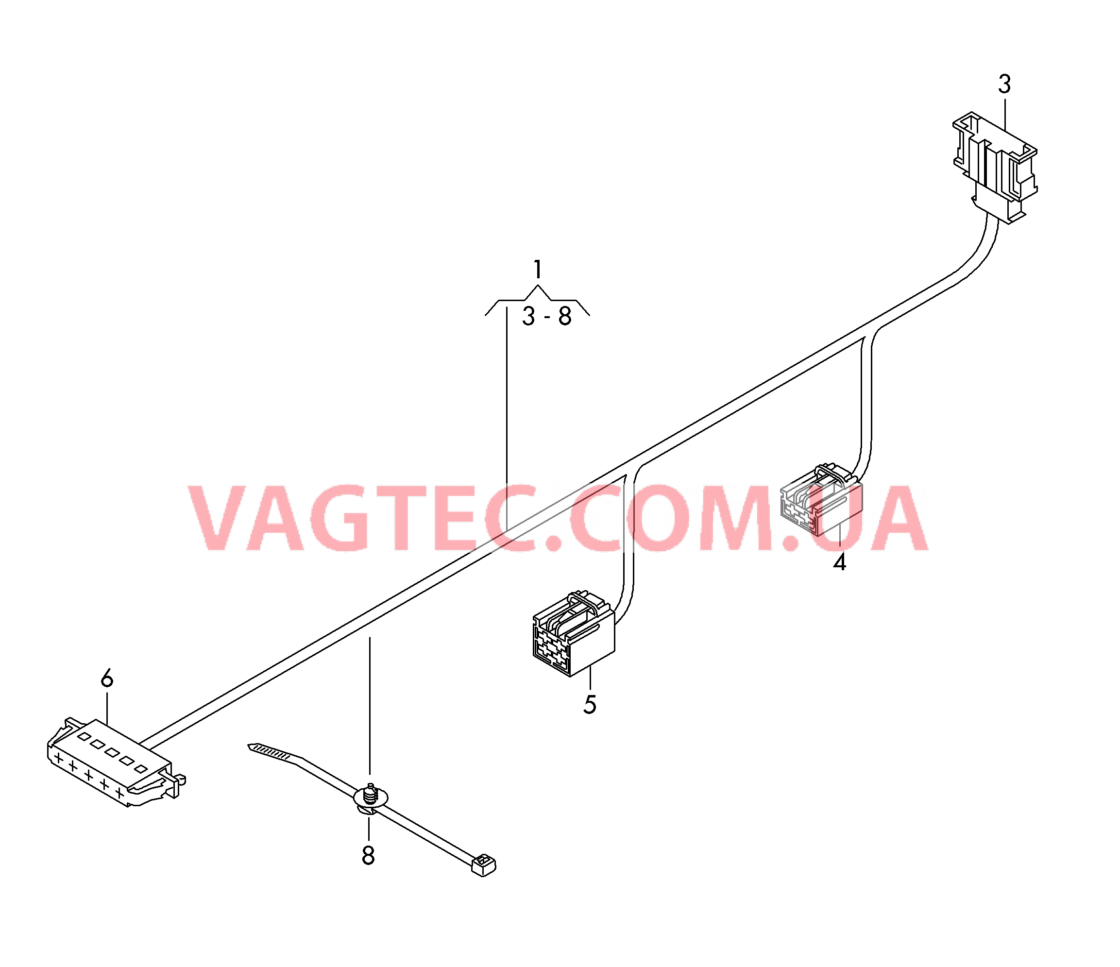 Жгут проводов устройства регулировки отопления  Жгут проводов для привода климатической установки  для SKODA Citigo 2019