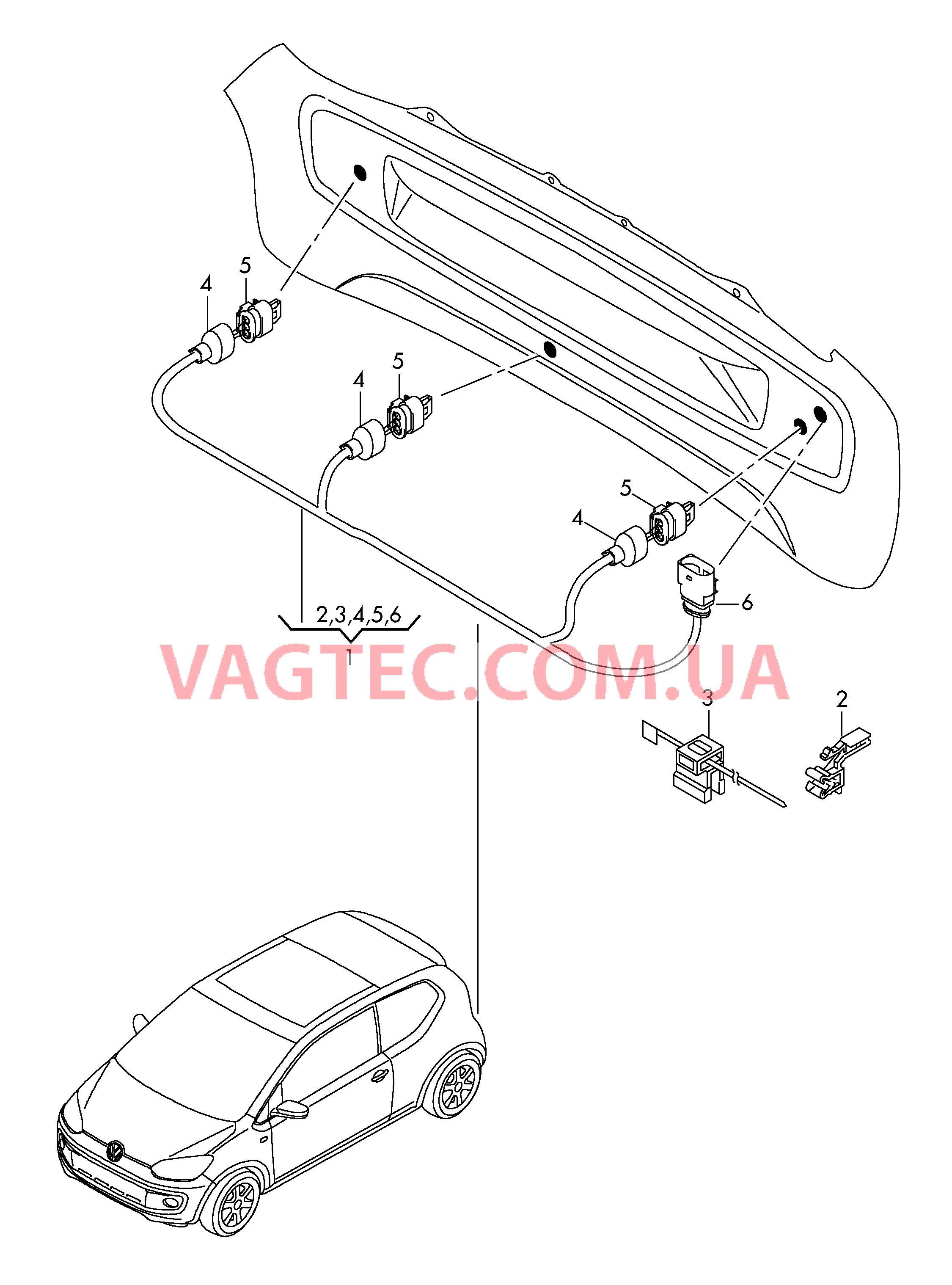 Жгут проводов для бампера  для SEAT MI 2017