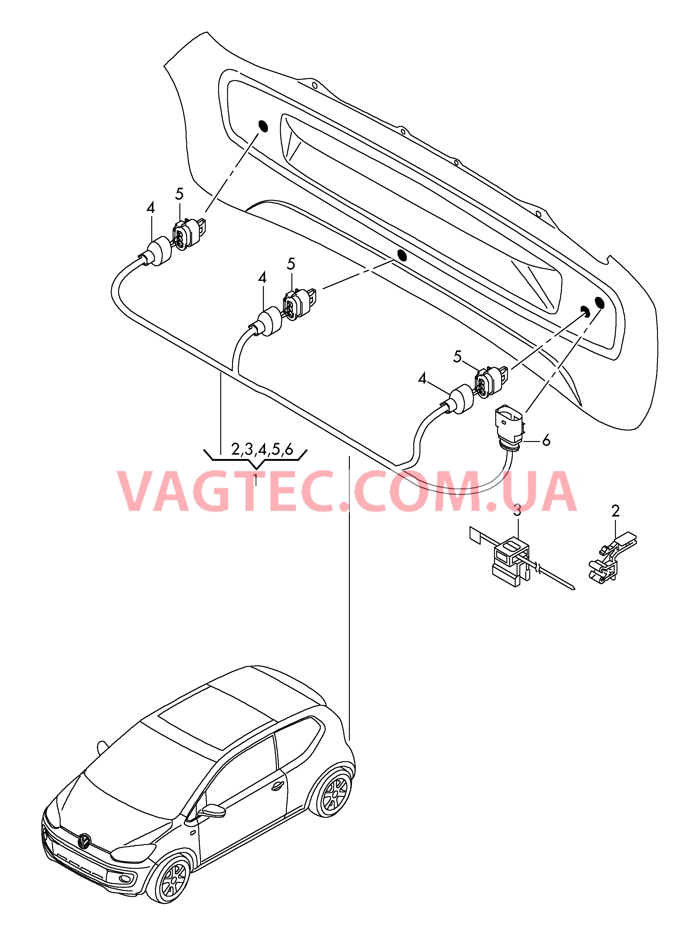 Жгут проводов для бампера  для SKODA Citigo 2016