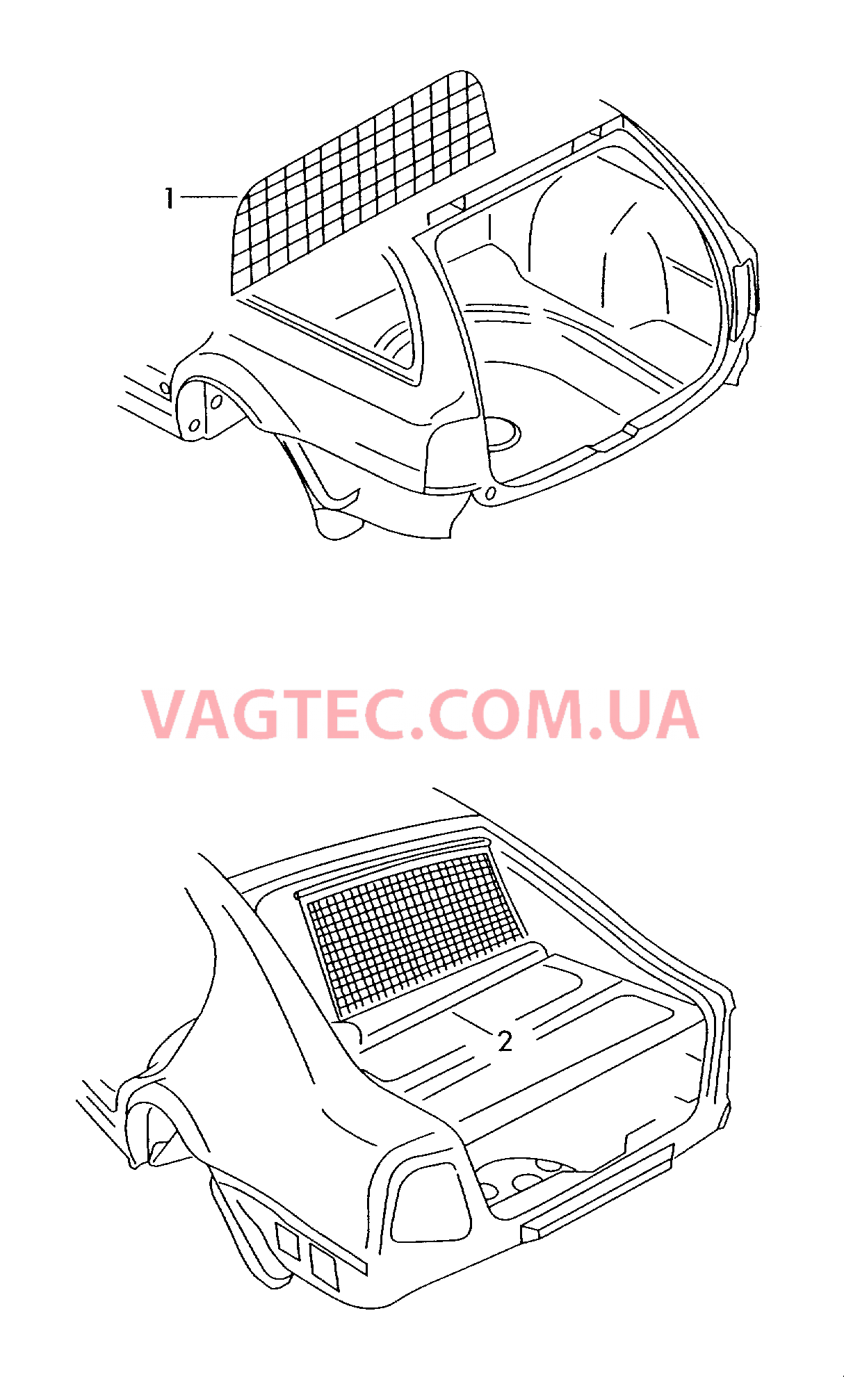 Оригинальные аксессуары Перегородка Шторка  для SKODA Octavia 2006