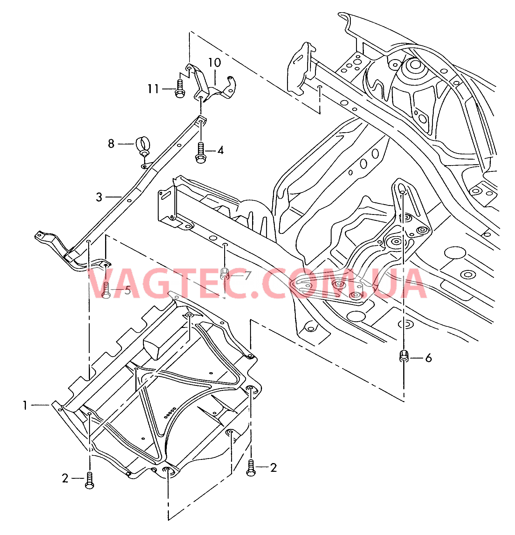 Защита картера двигателя  для VOLKSWAGEN Polo 2002-1