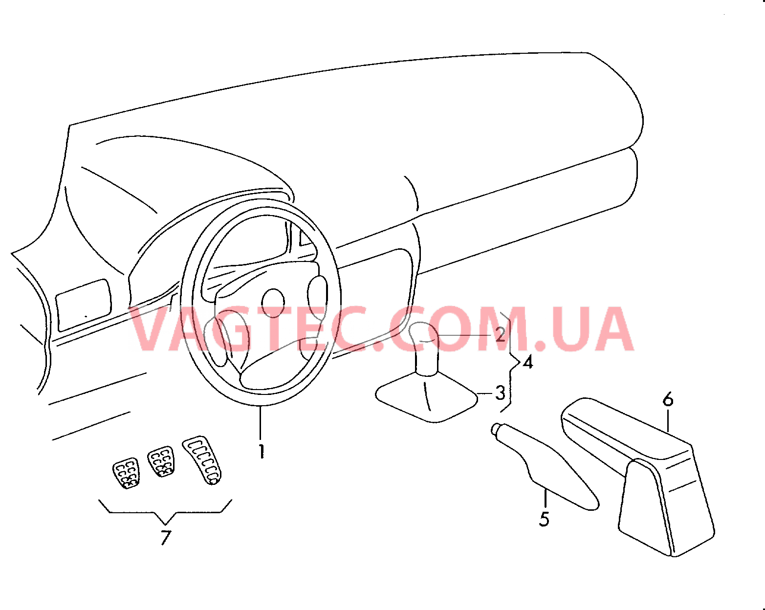 Оригинальные аксессуары Рулевое колесо (кожа) Рукоятка рычага КП Отделка рычага КП (кожа) Подлокотник, центральный 1 к-кт накладок на педали  для SKODA Fabia 2011