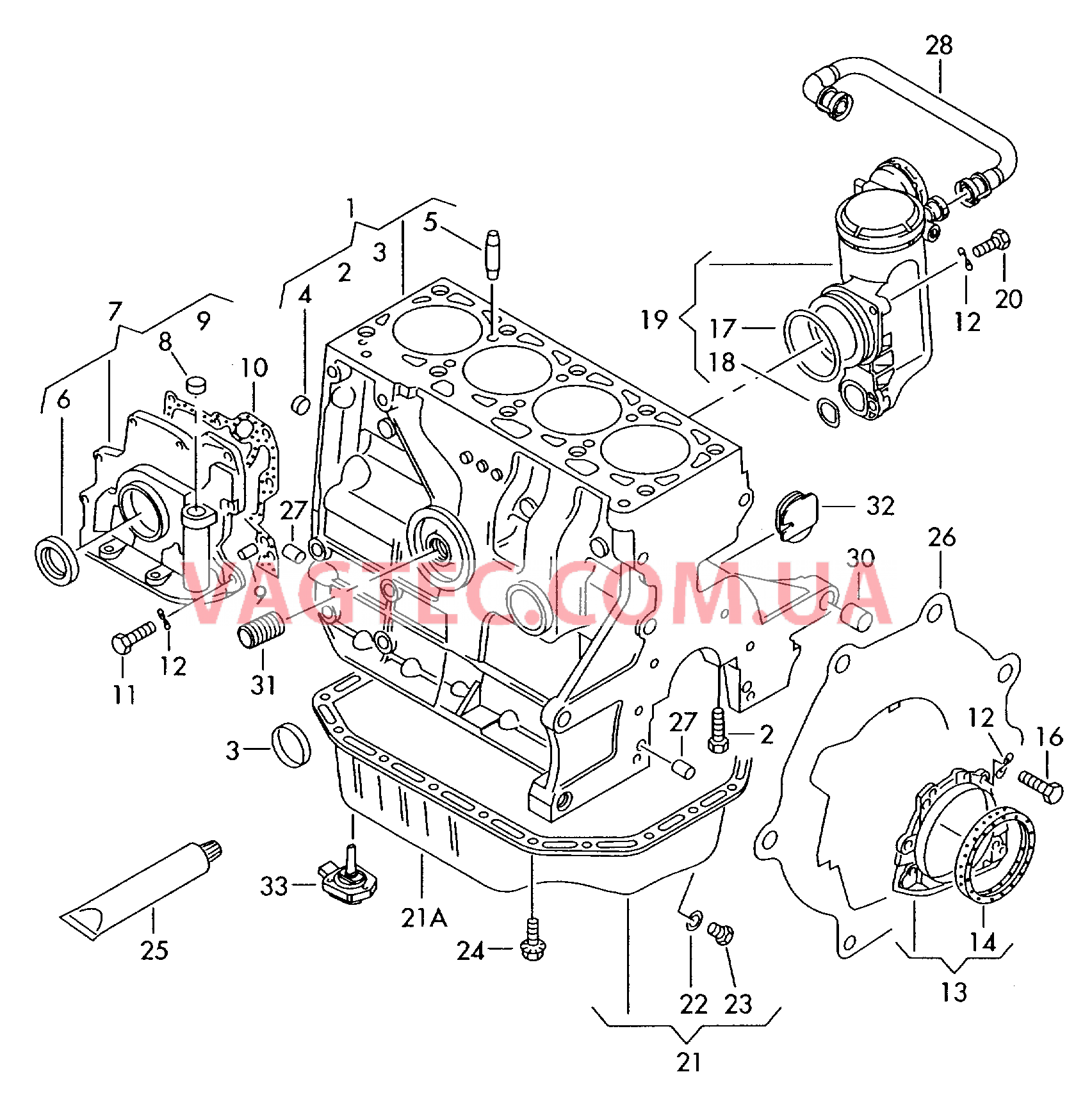 Блок цилиндров с поршнями Масляный поддон  для VOLKSWAGEN Beetle.Cabriolet 2008