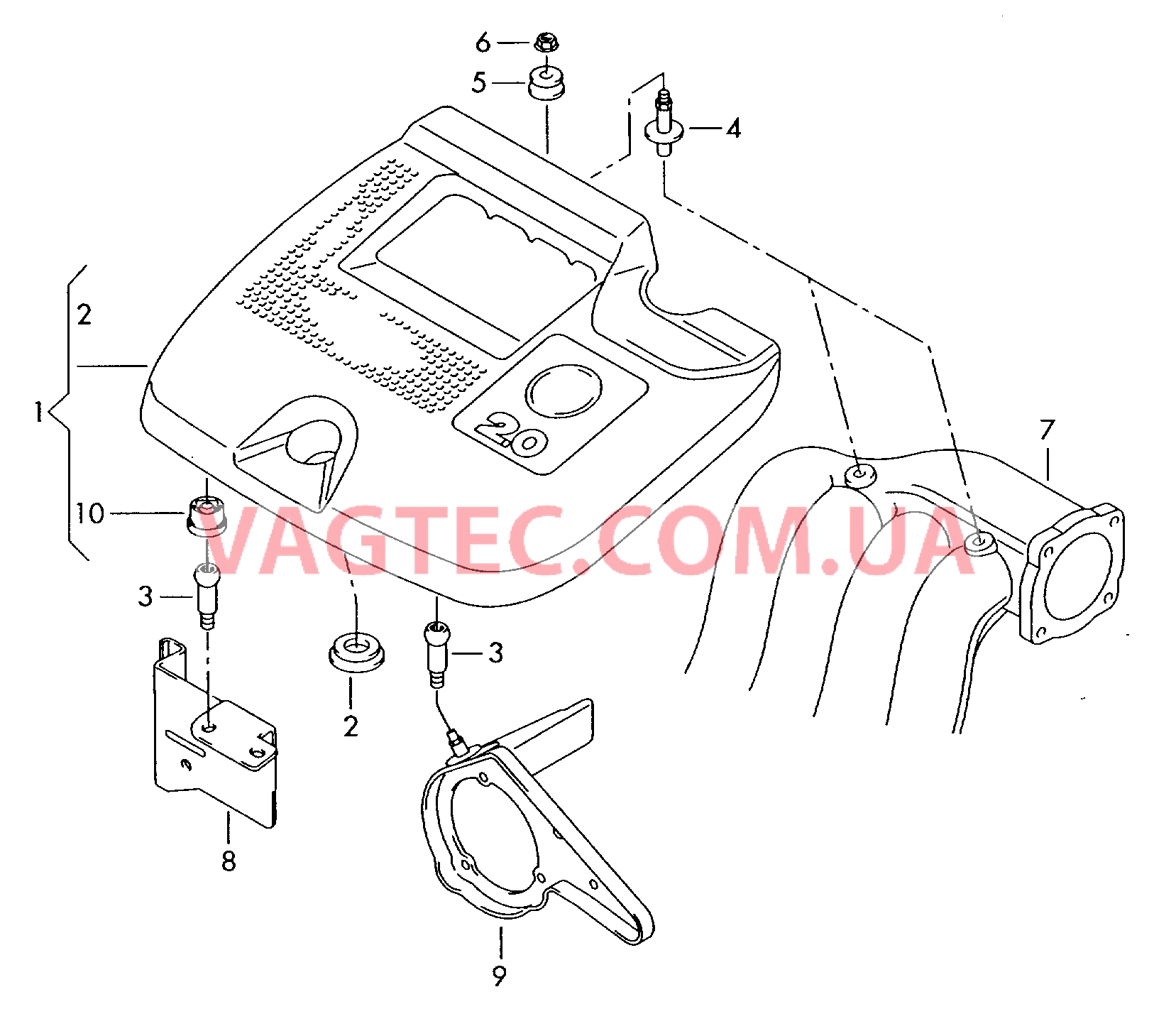 Защ. кожух впускн. коллектора  для VOLKSWAGEN Sharan 2003