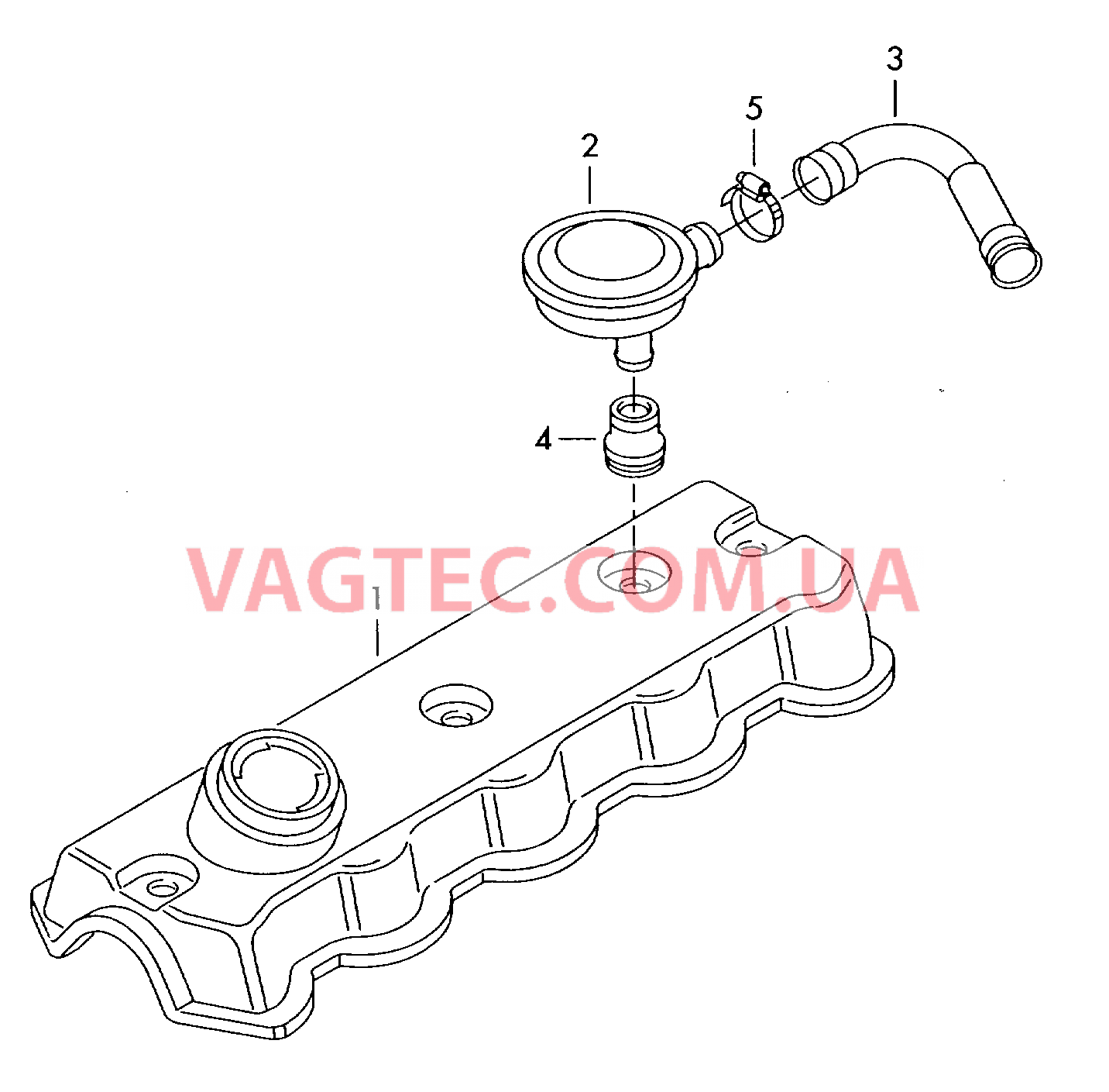 Вентиляция для крышки головки блока  для VOLKSWAGEN Bora 2002