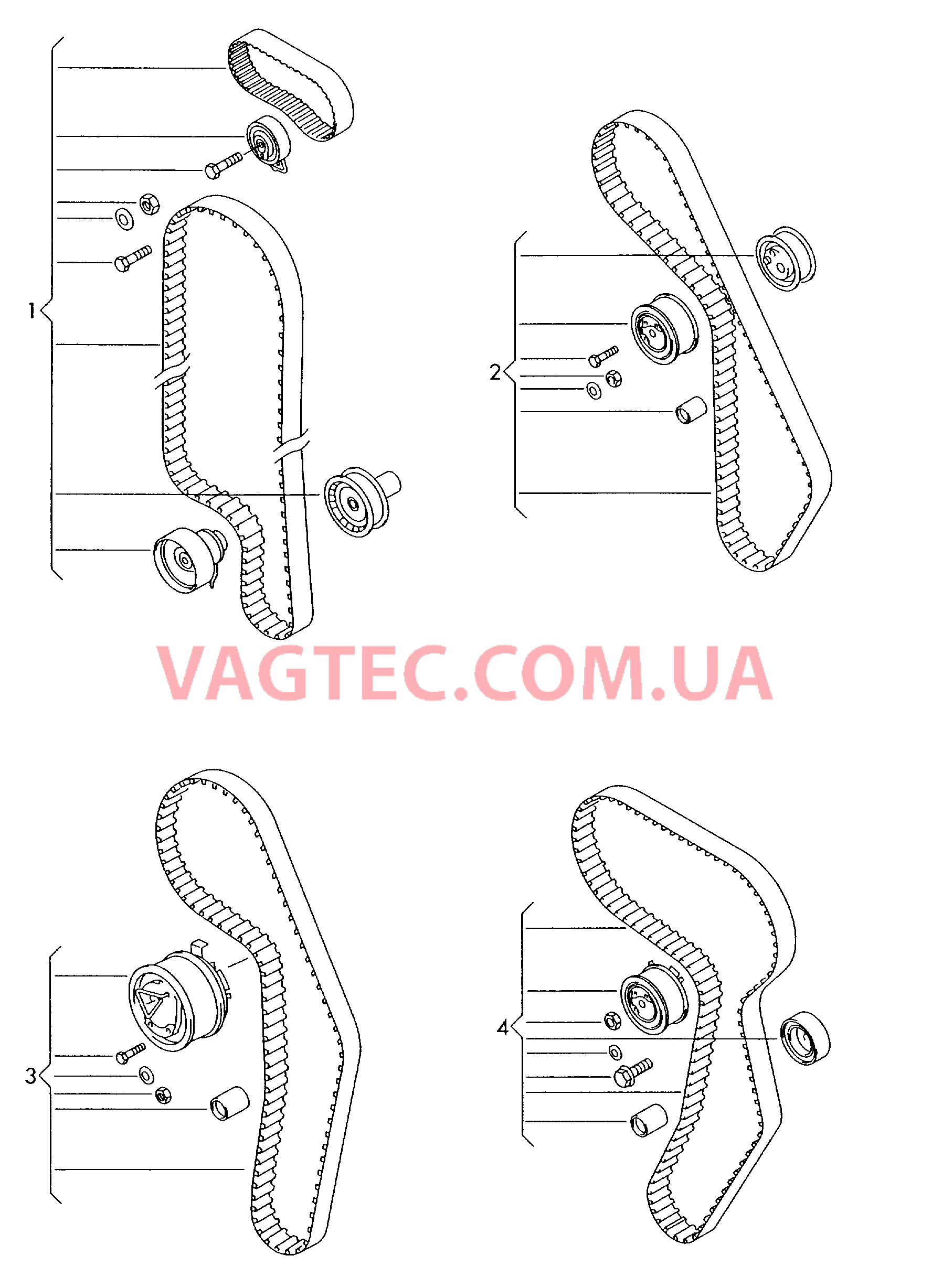 Ремонтный комплект зубчатого ремня с натяжным роликом  для VOLKSWAGEN GOLF 2009-1