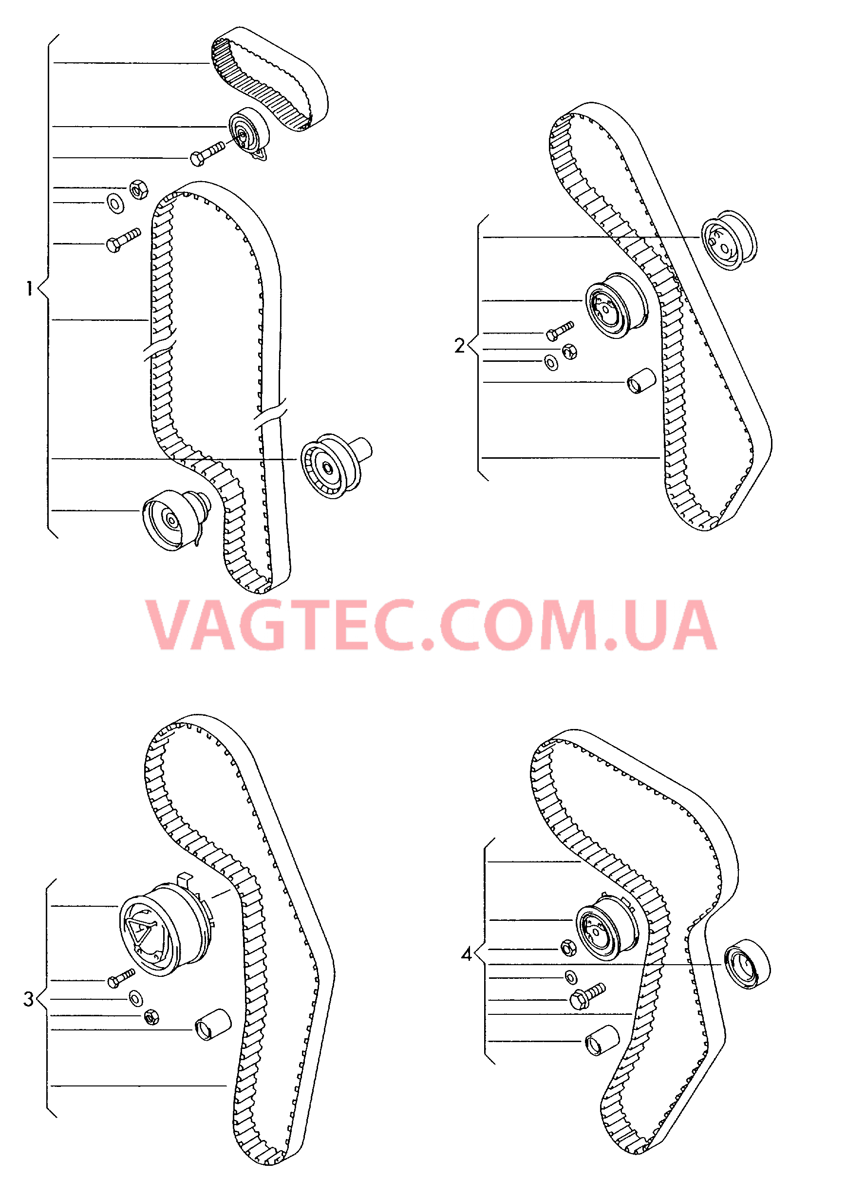 Ремонтный комплект зубчатого ремня с натяжным роликом  для VOLKSWAGEN Jetta 2006-1