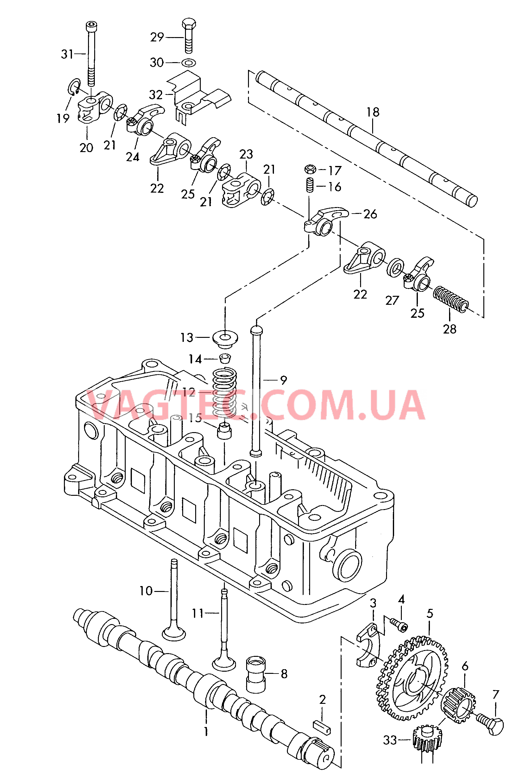 Распределительный вал, клапаны Толкатель  для SEAT Arosa 2002