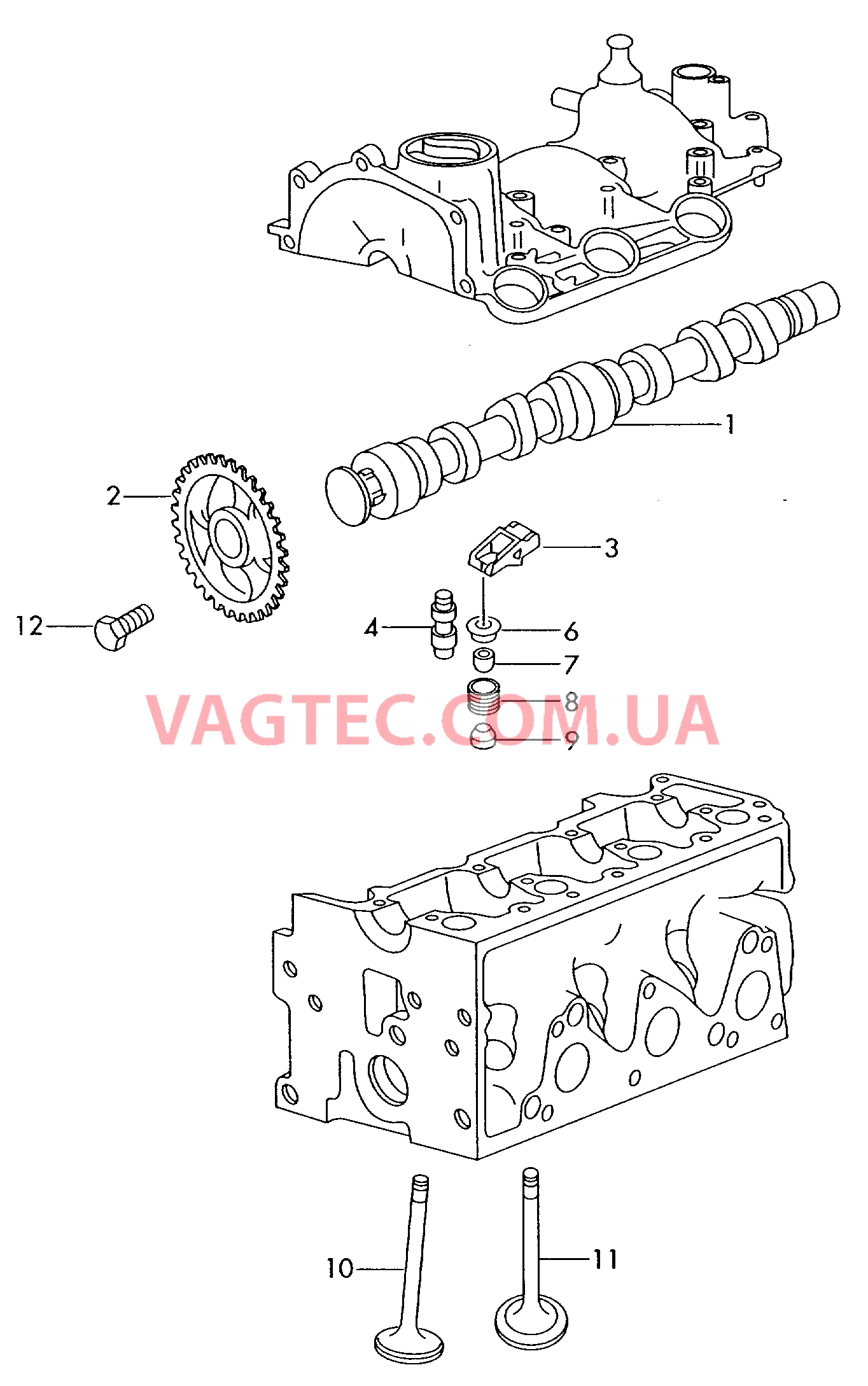 Распределительный вал, клапаны  для SEAT Ibiza 2008