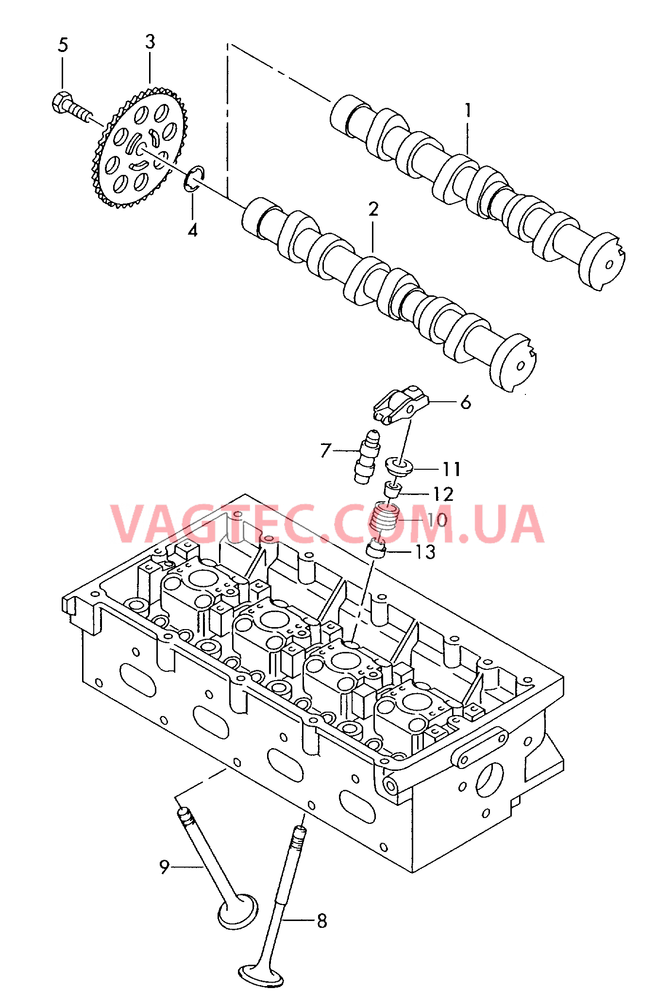 Распределительный вал, клапаны  для SEAT Ibiza 2007