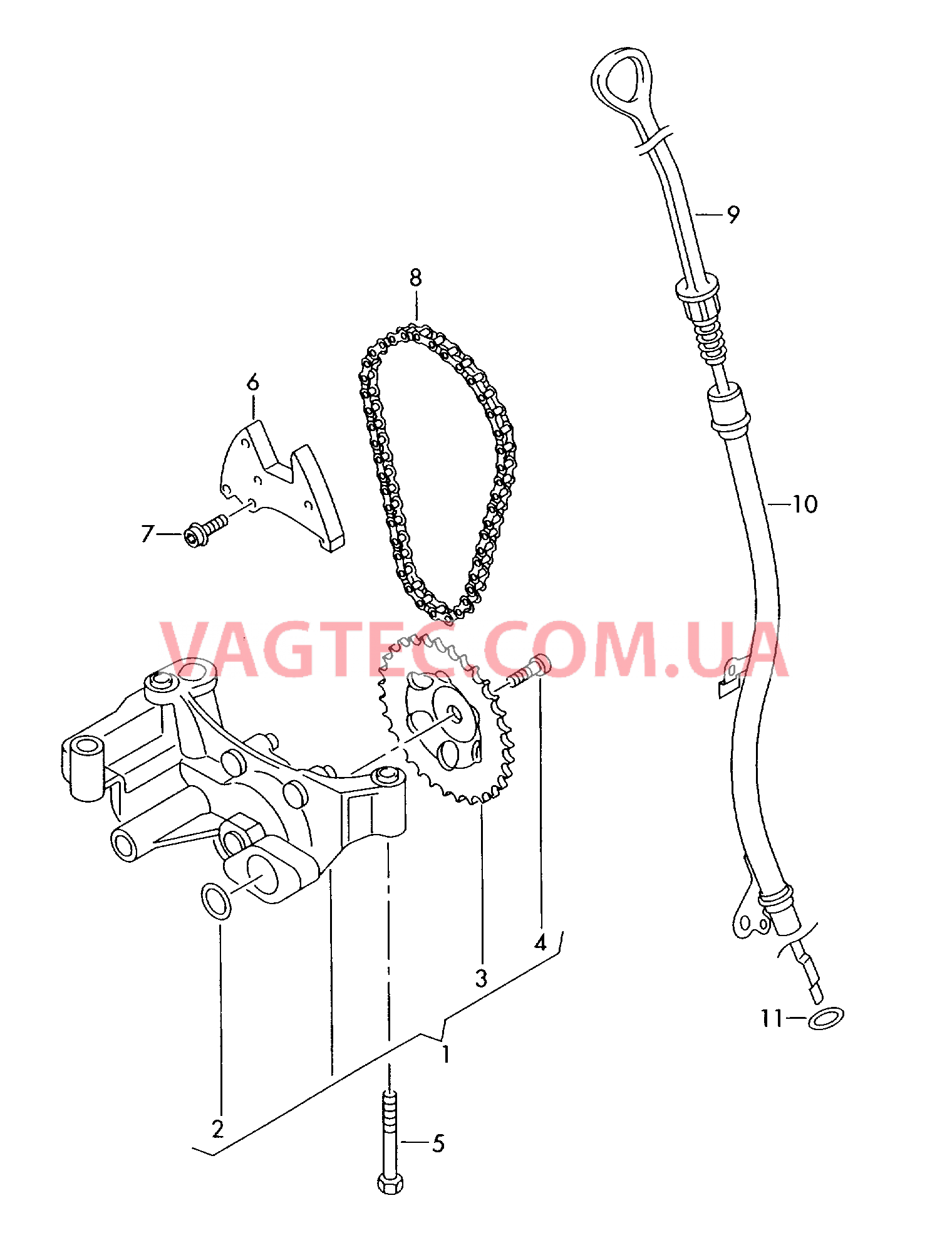 Насос, масляный  для AUDI A2 2004